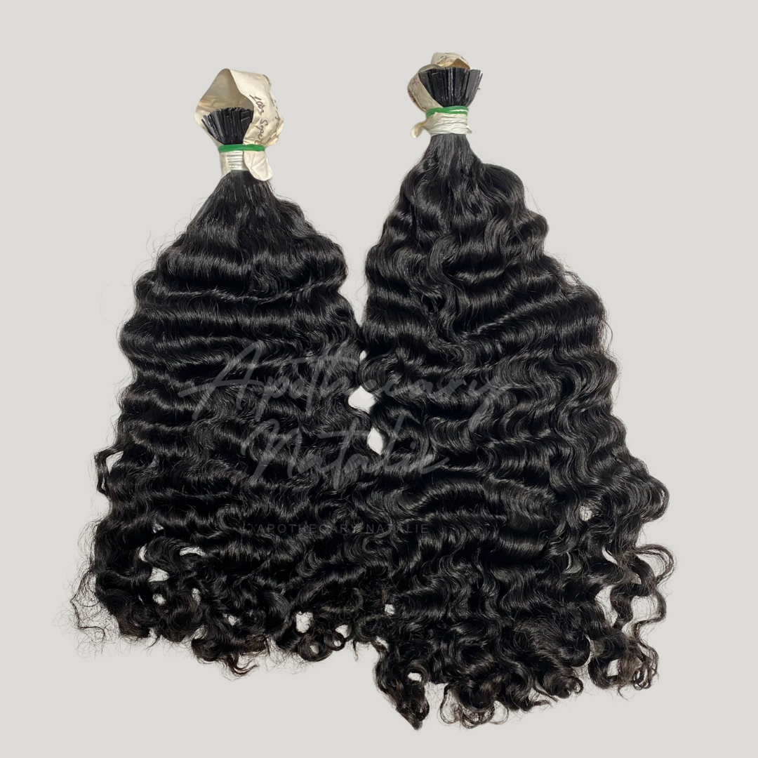 Burma Curly I-Tip Keratin Extensions (Micro-Link) 100g *Natural Color*