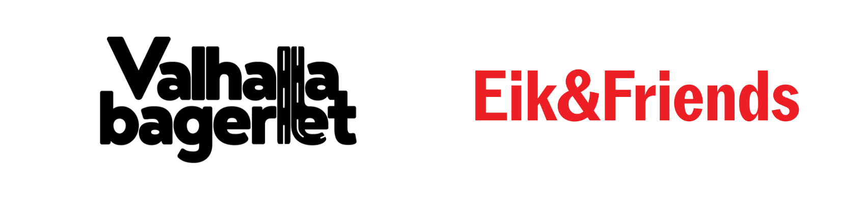Logotyp för "Valhalla bageri" och "Eik&Friends"