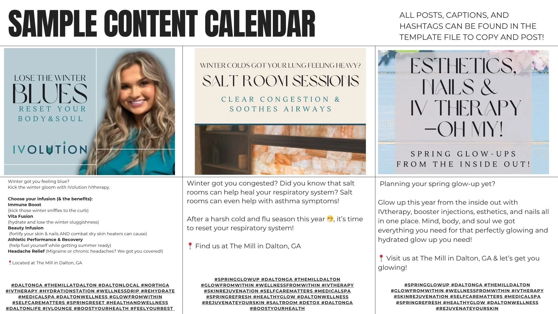 IVolution Sample Calendar