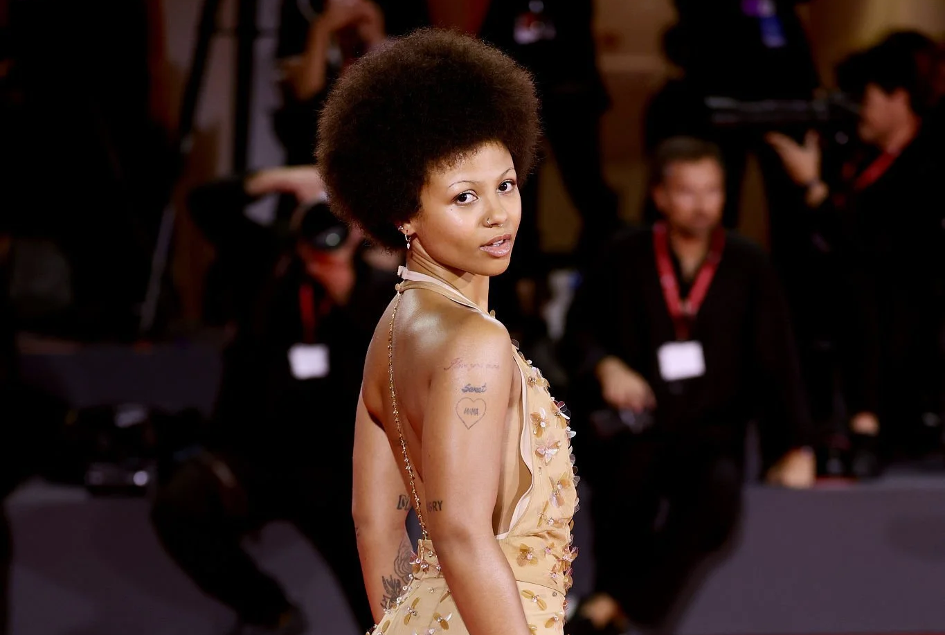 Myha'la at the 82nd International Venice Film Festival Premiere of "Dead Man's Wire"