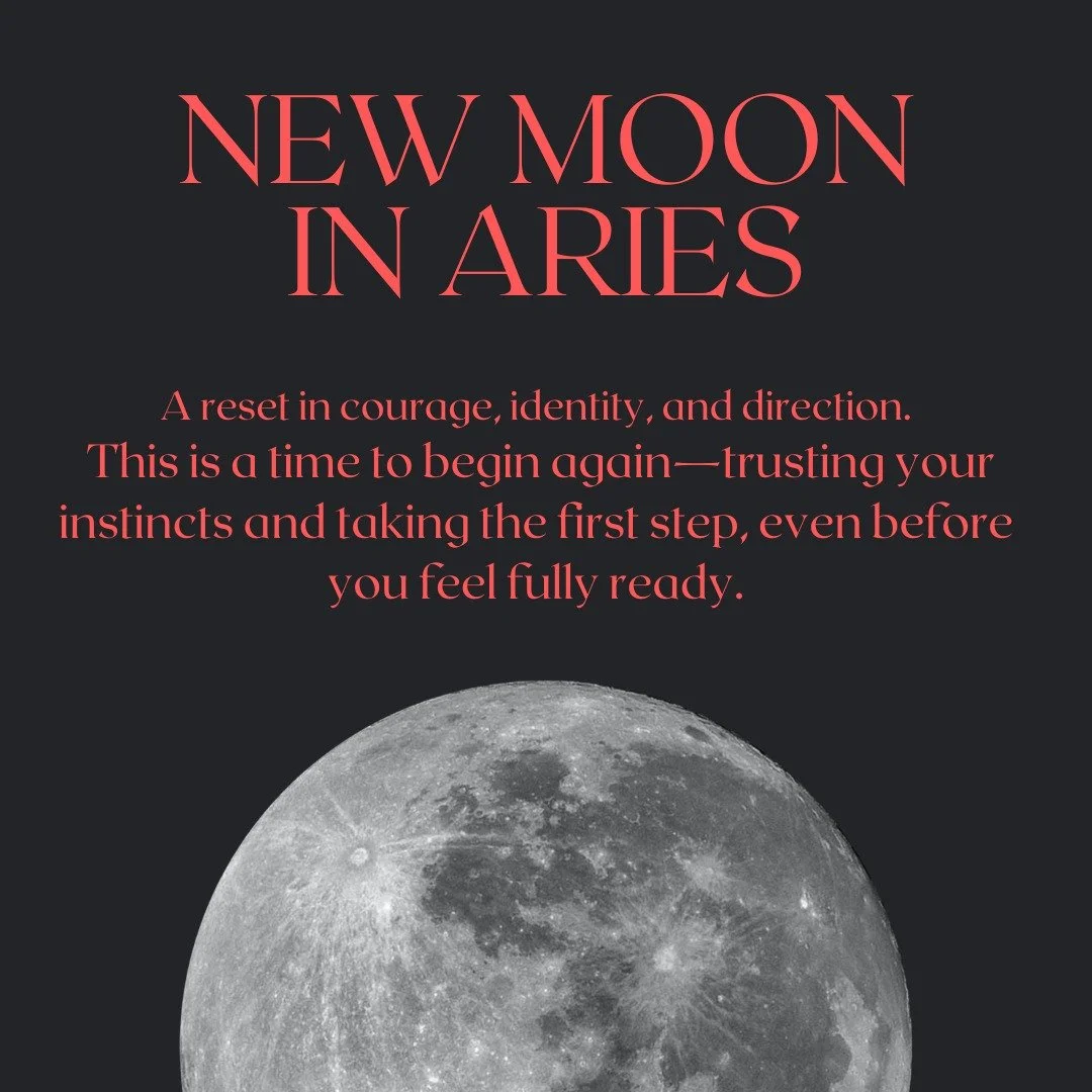 New Moon in Aries 🔥🌑

This is a beginning.

Not the kind that arrives fully formed&mdash;
but the kind that starts as a feeling&hellip;
a pull&hellip;
a quiet knowing that something in you is ready to move.

With so much energy in Aries right now, 