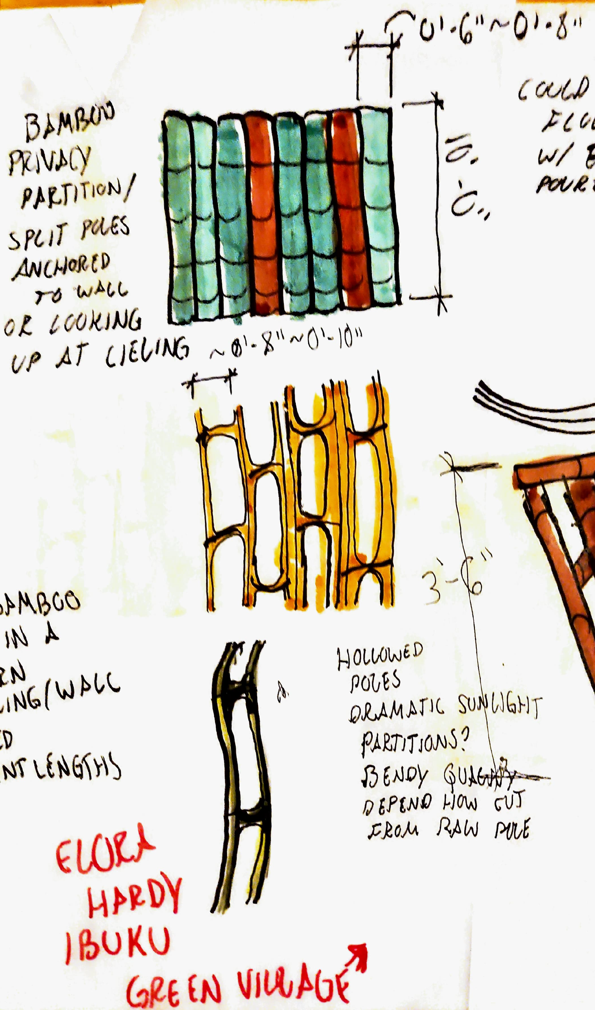 Bamboo Culm Ideation Sketch