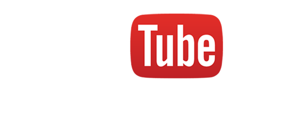 YouTube logo with red play button and black text