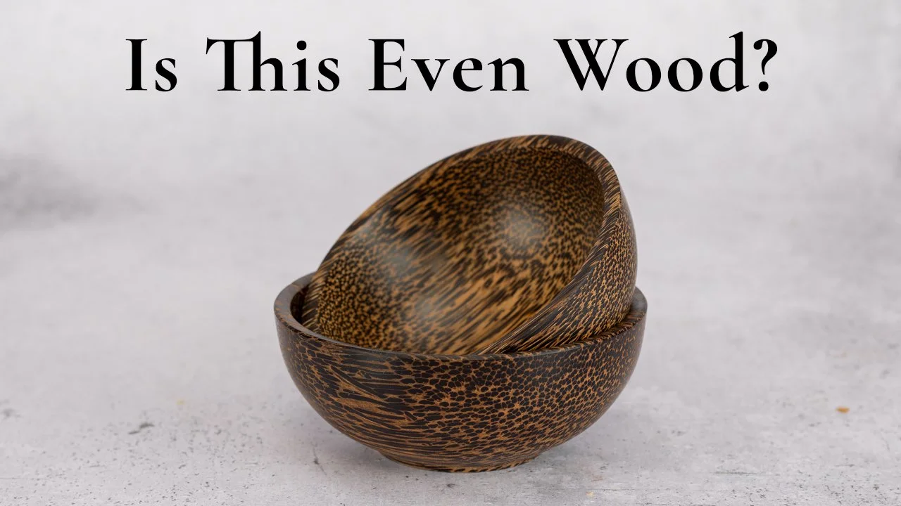 Is Black Palm Even a Wood? Woodturning a Matching Pair of Bowls
