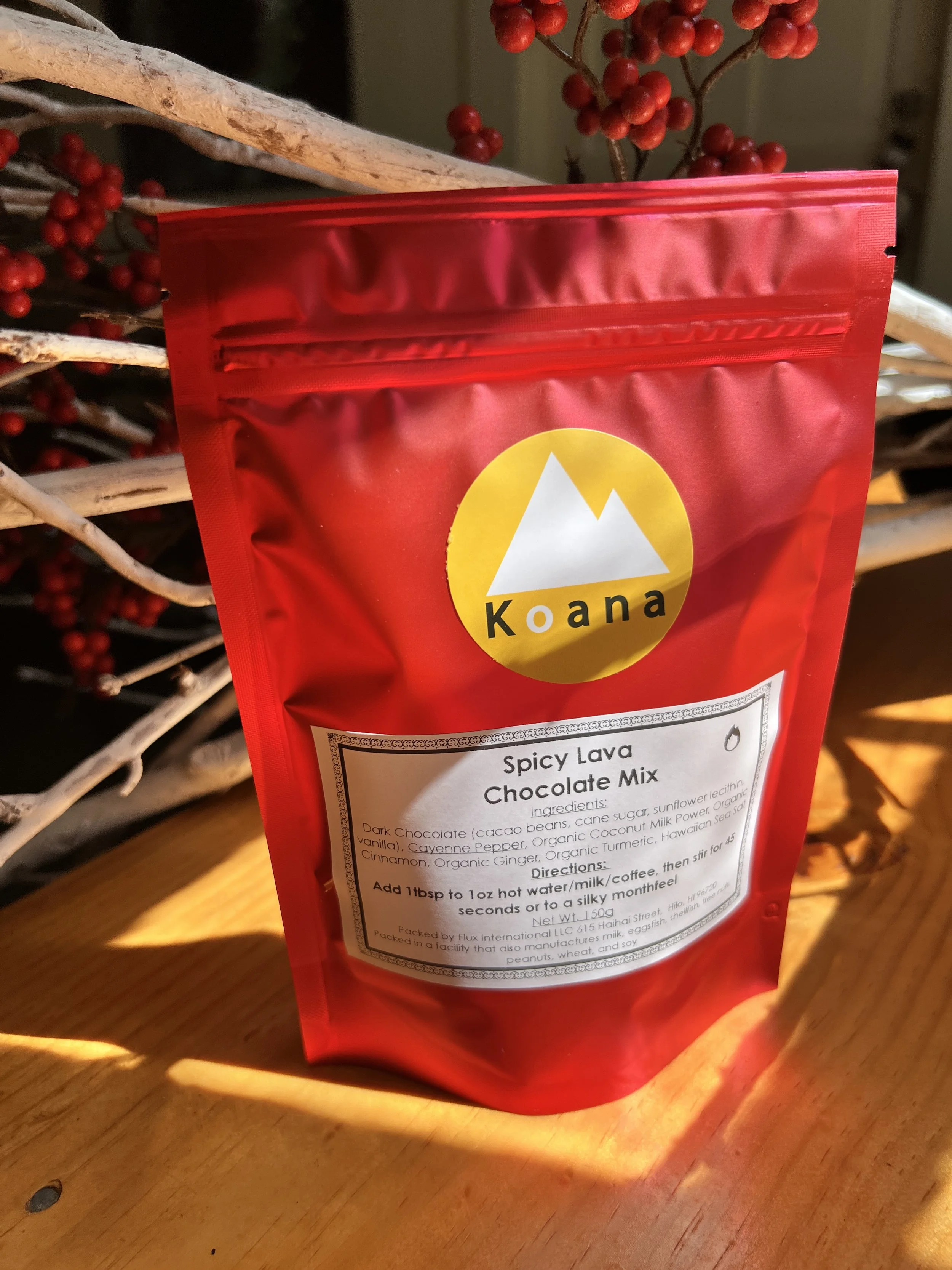 KOANA'S CHOCOLATE LAVA MIX (SPICY HOT CHOCOLATE) 150g.