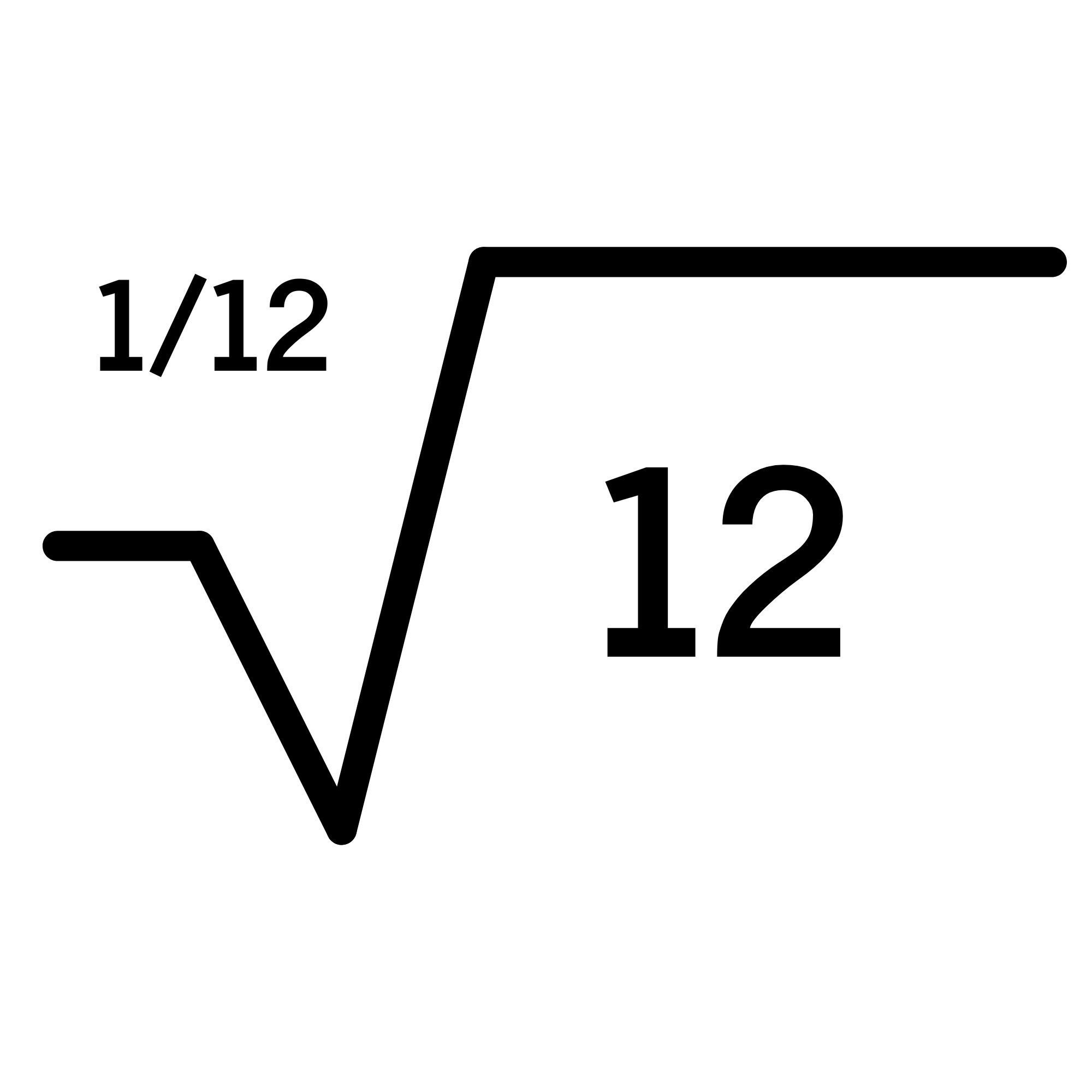 Mathamatical makeup of one-twelfth root of 12