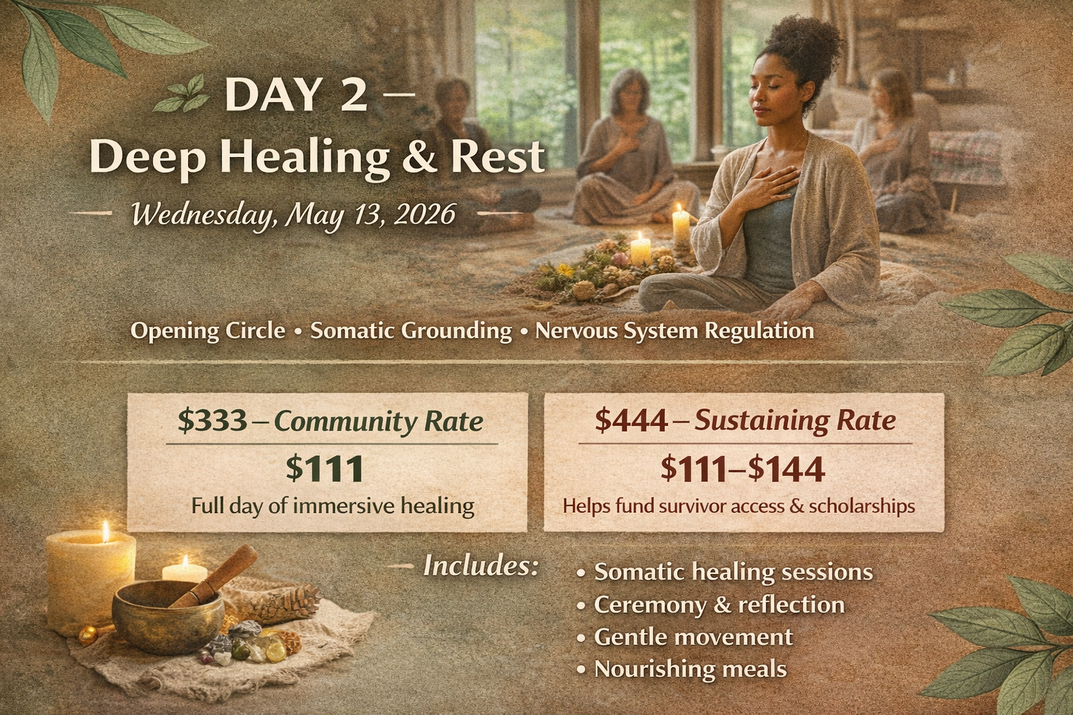 Deep Healing & Rest Retreat Day