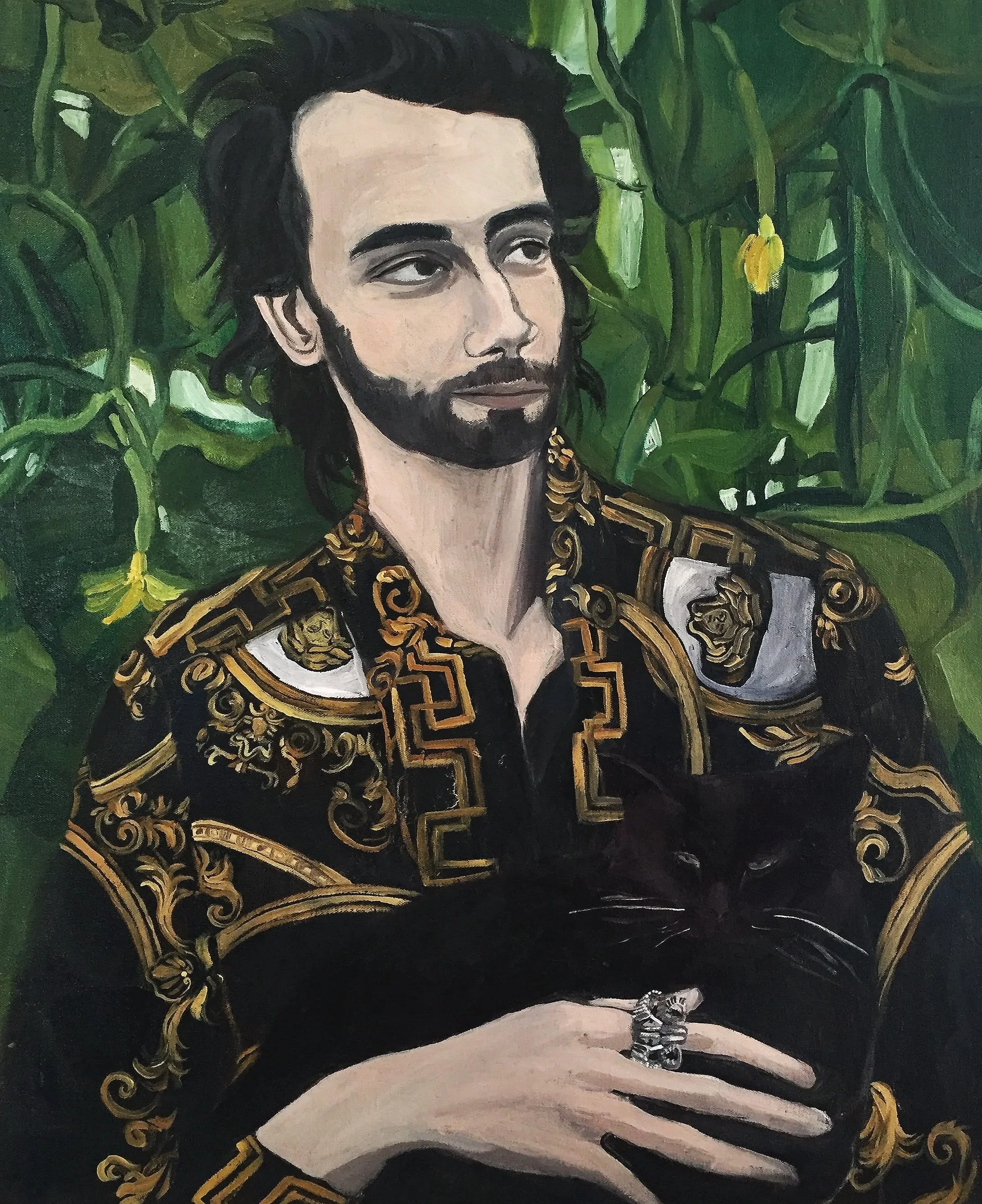 Quentin on a cucumber farm / oil on canvas / 53 x 45 cm