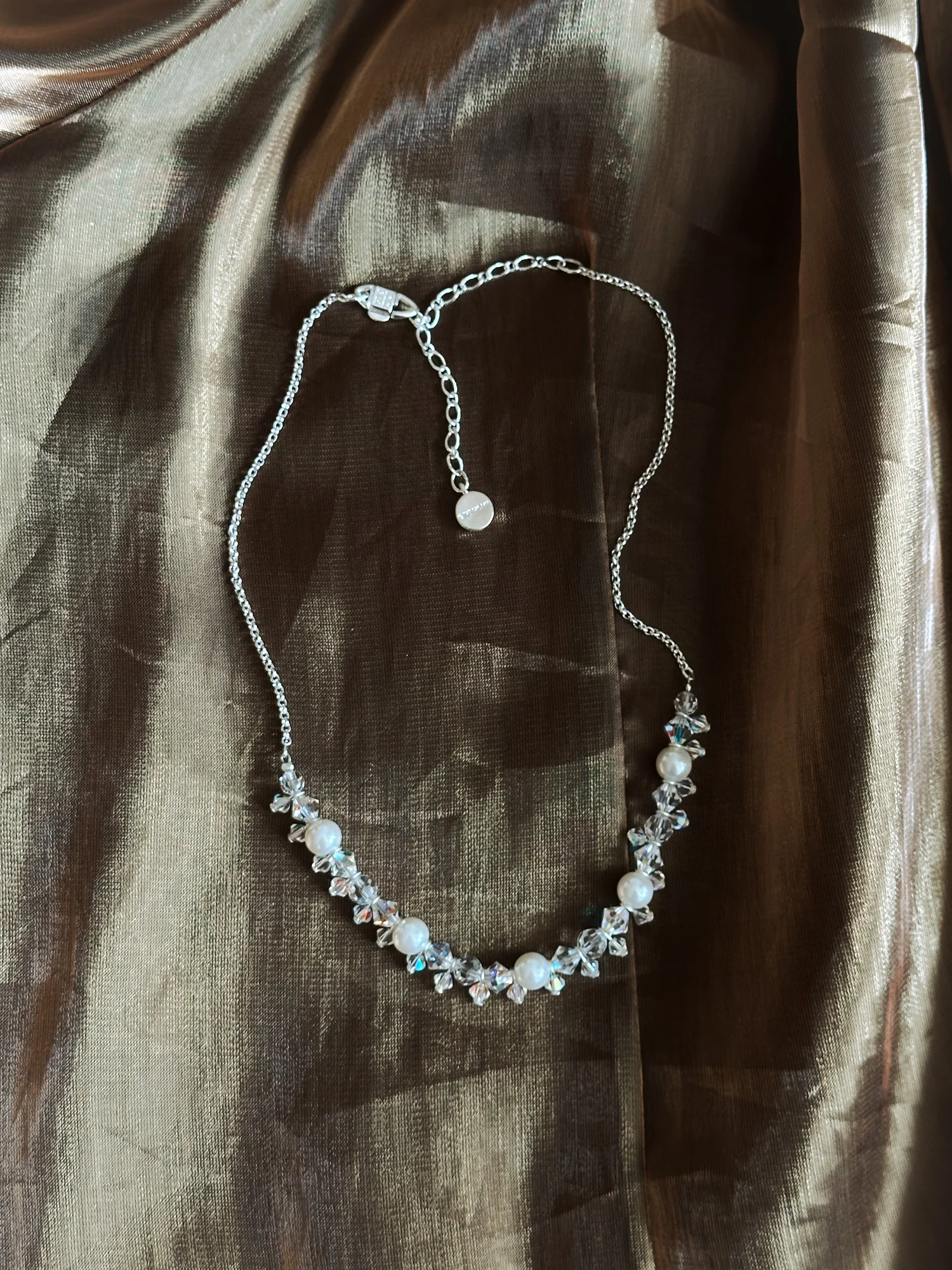 アウロラ/AURORA　ジバンシー/GIVENCHY 90s Vintage Givenchy Aurora Borealis and Pearl Necklace — Club Riante