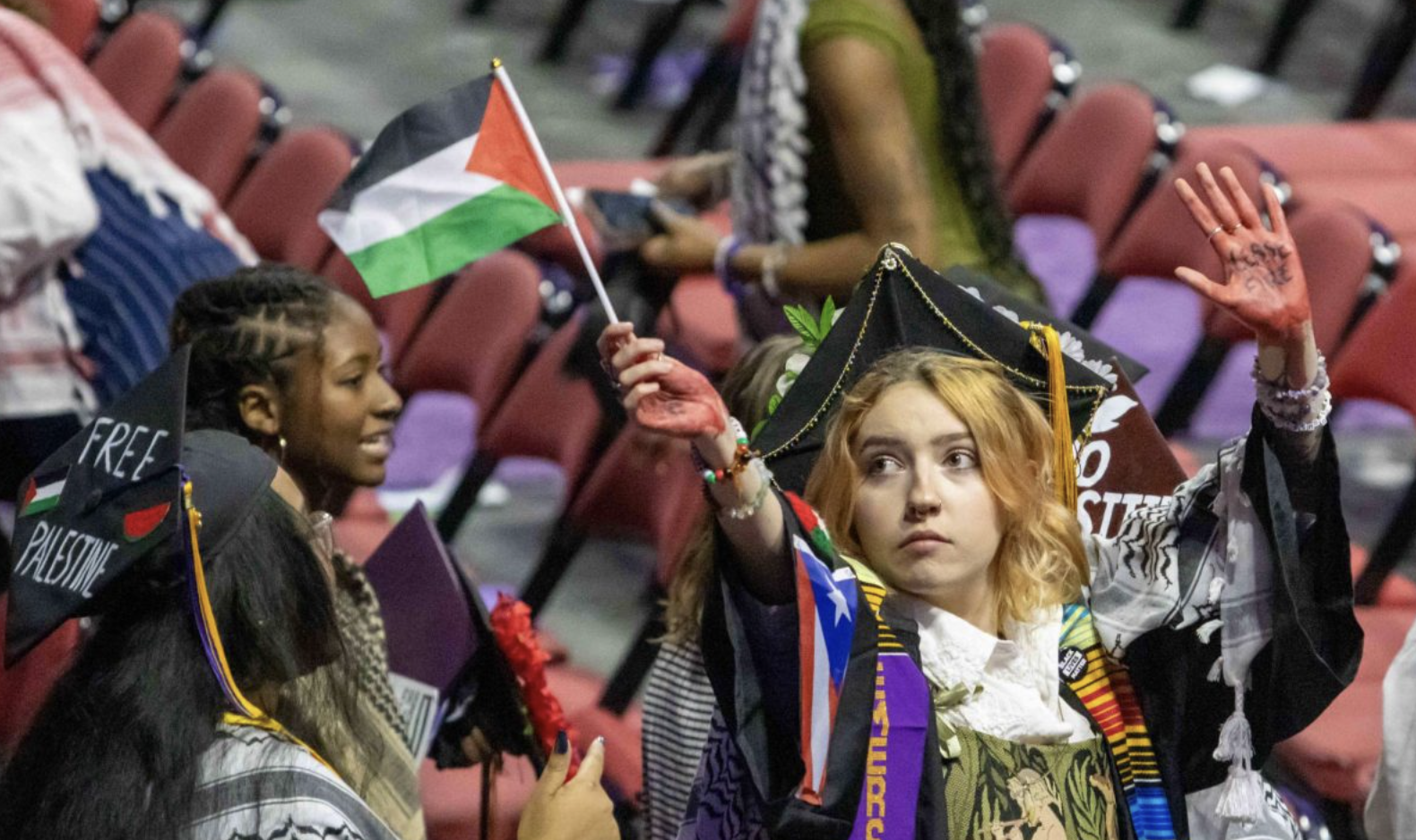 Emotions split at commencement amid pro-Palestine protests
