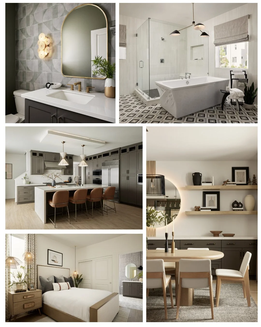 What started as a collection of individual rooms became a home that feels connected, intentional, and uniquely theirs.⁠
⁠
From the bold bathroom tile to the warm kitchen and layered furnishings, every selection was made to create a home that's beauti