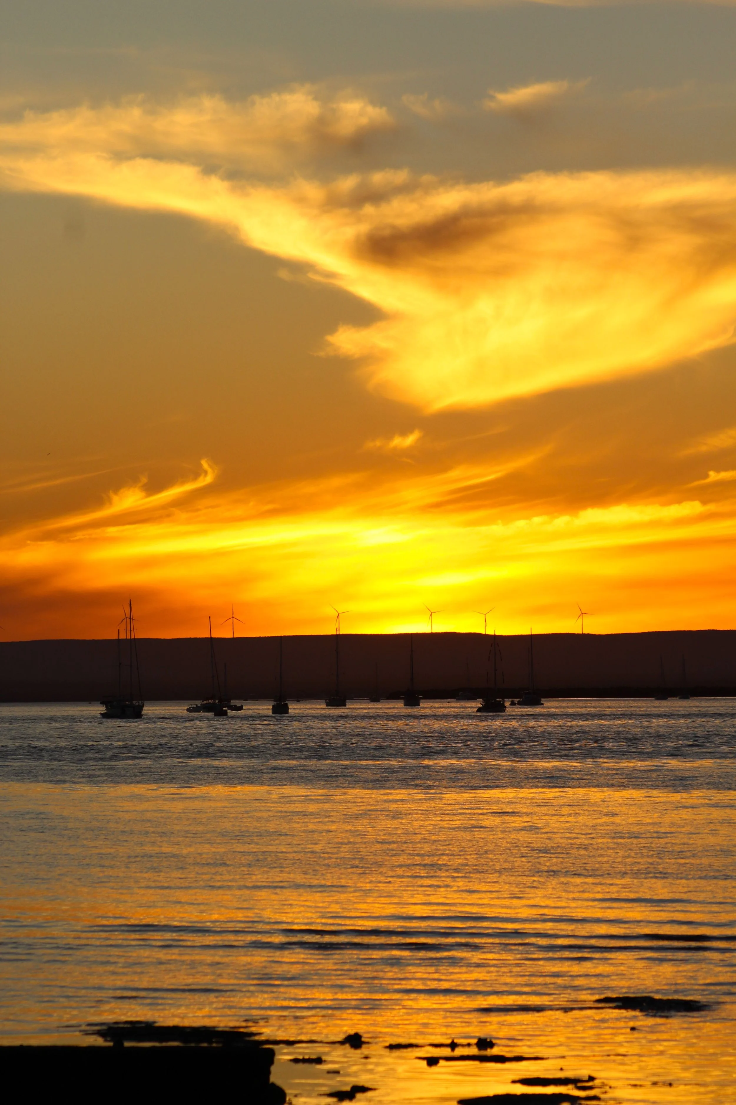 Puesta de sol playa