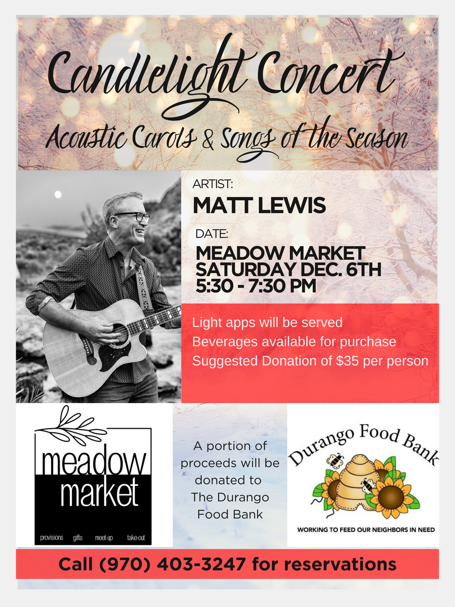 Candlelight Concert with Matt Lewis