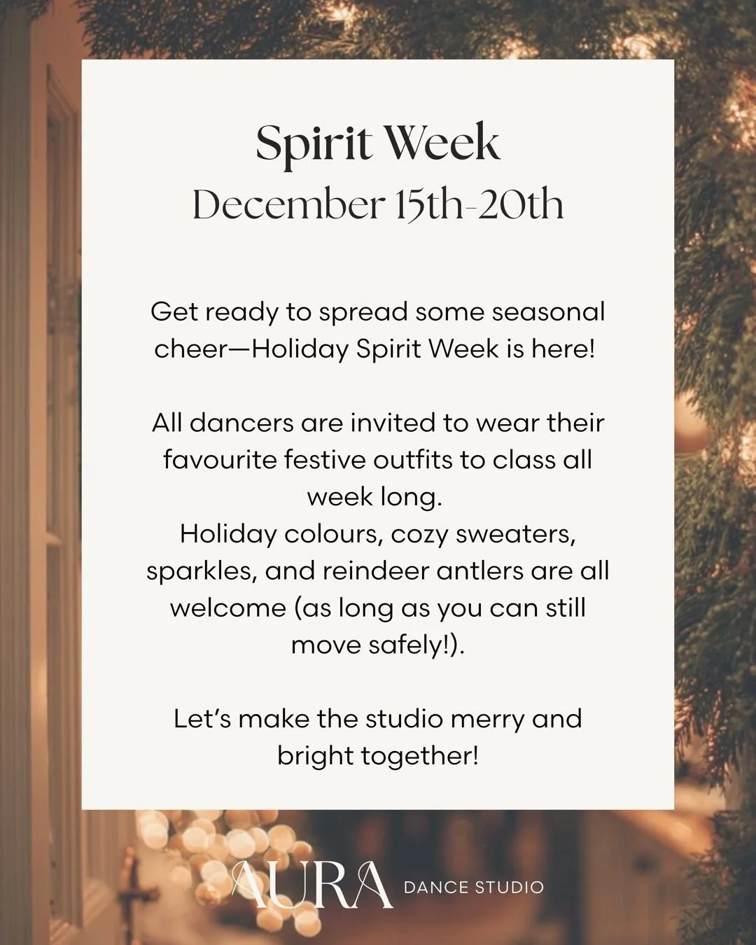 Get ready to spread some seasonal cheer&mdash;Holiday Spirit Week is here!