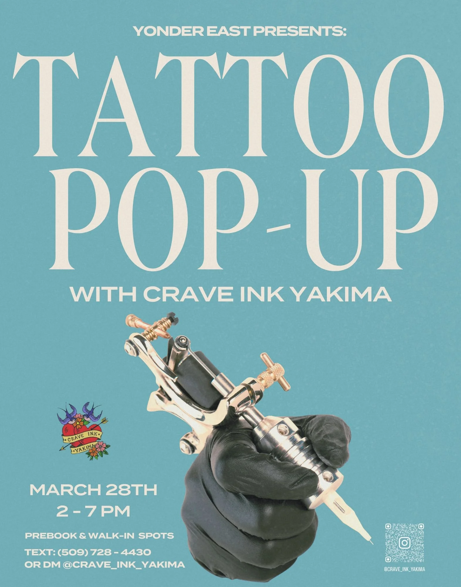 Tattoo Pop-up w/ Crave Ink Yakima 