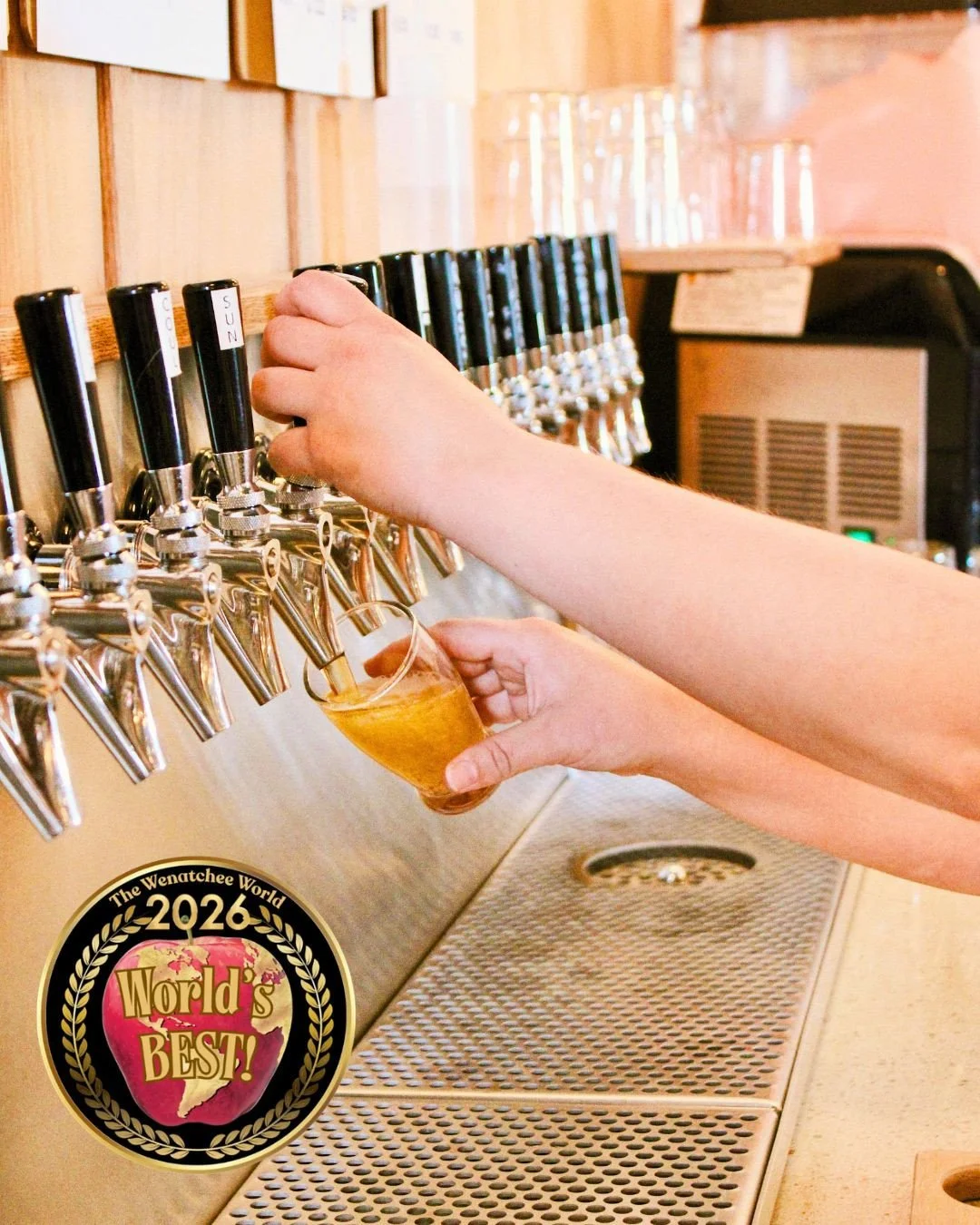 We&rsquo;re in the running for the 16th annual @wenatcheeworld World&rsquo;s Best 🍎✨️⁠
⁠
Show some love for Yonder East &ndash; Yonder Cider Co. by nominating (and later voting for 🤞🏻) us!⁠
⁠
-Nomination Round: March 13 &ndash; March 23⁠
-Voting R