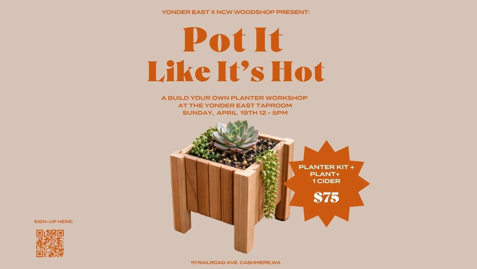 Pot It Like It's Hot - a build your own planter workshop