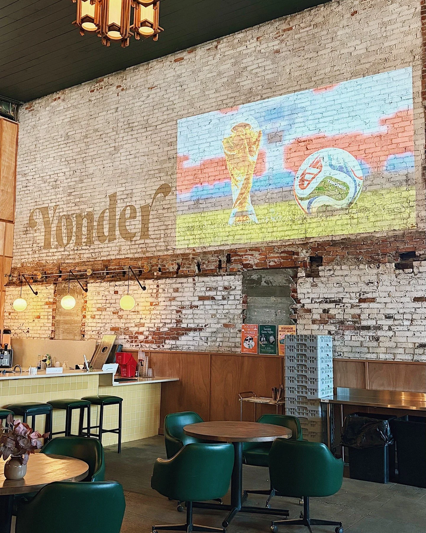 The world's biggest soccer tournament is here, and we'll be showing the matches all month long at Yonder East! ⚽🍎 ⁠
⁠
Join us tonight at 7PM for the first evening match and settle in with a pint, a flight, and your favorite team.⁠
⁠
We'll have the g