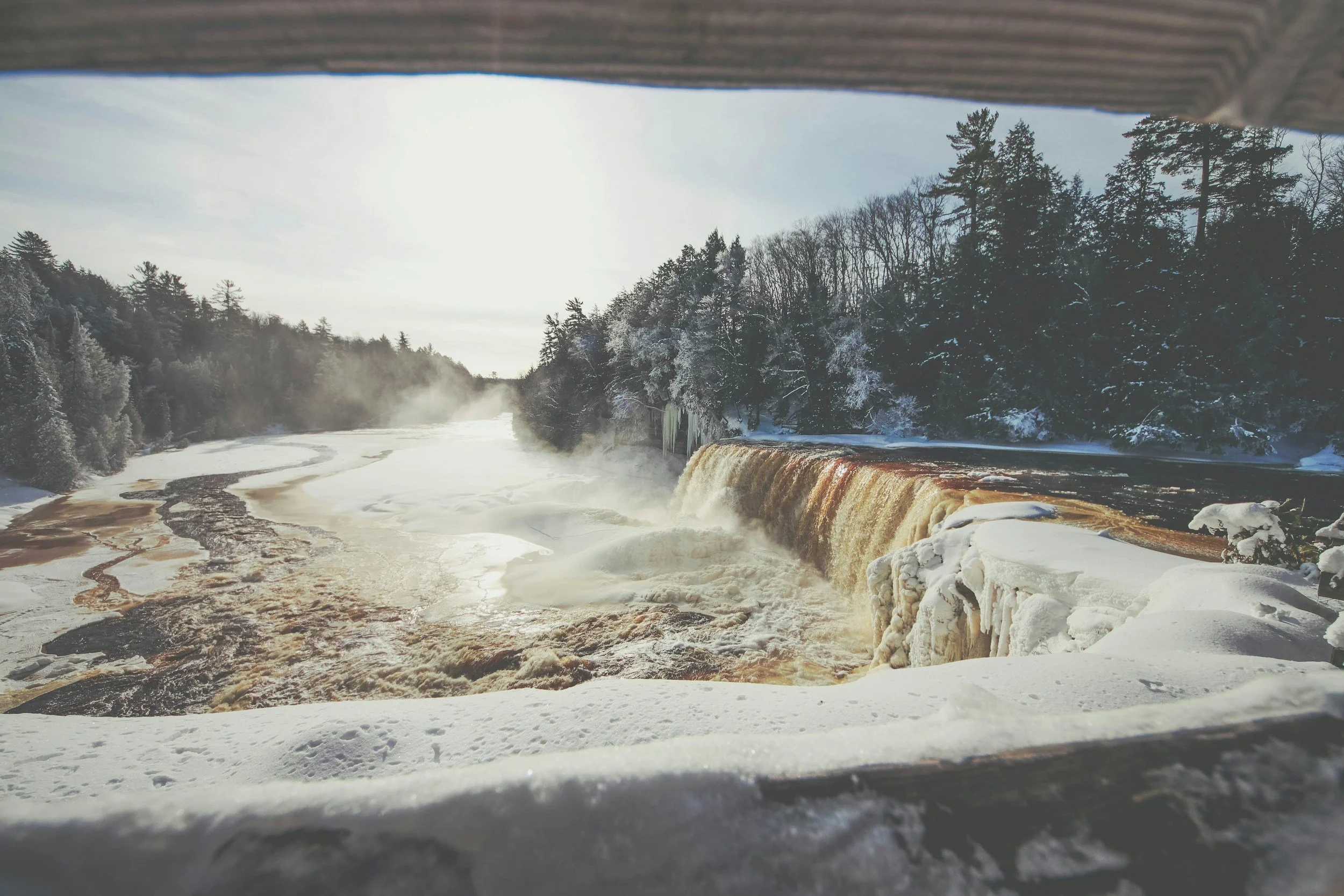 Tahquamenon Falls in winter