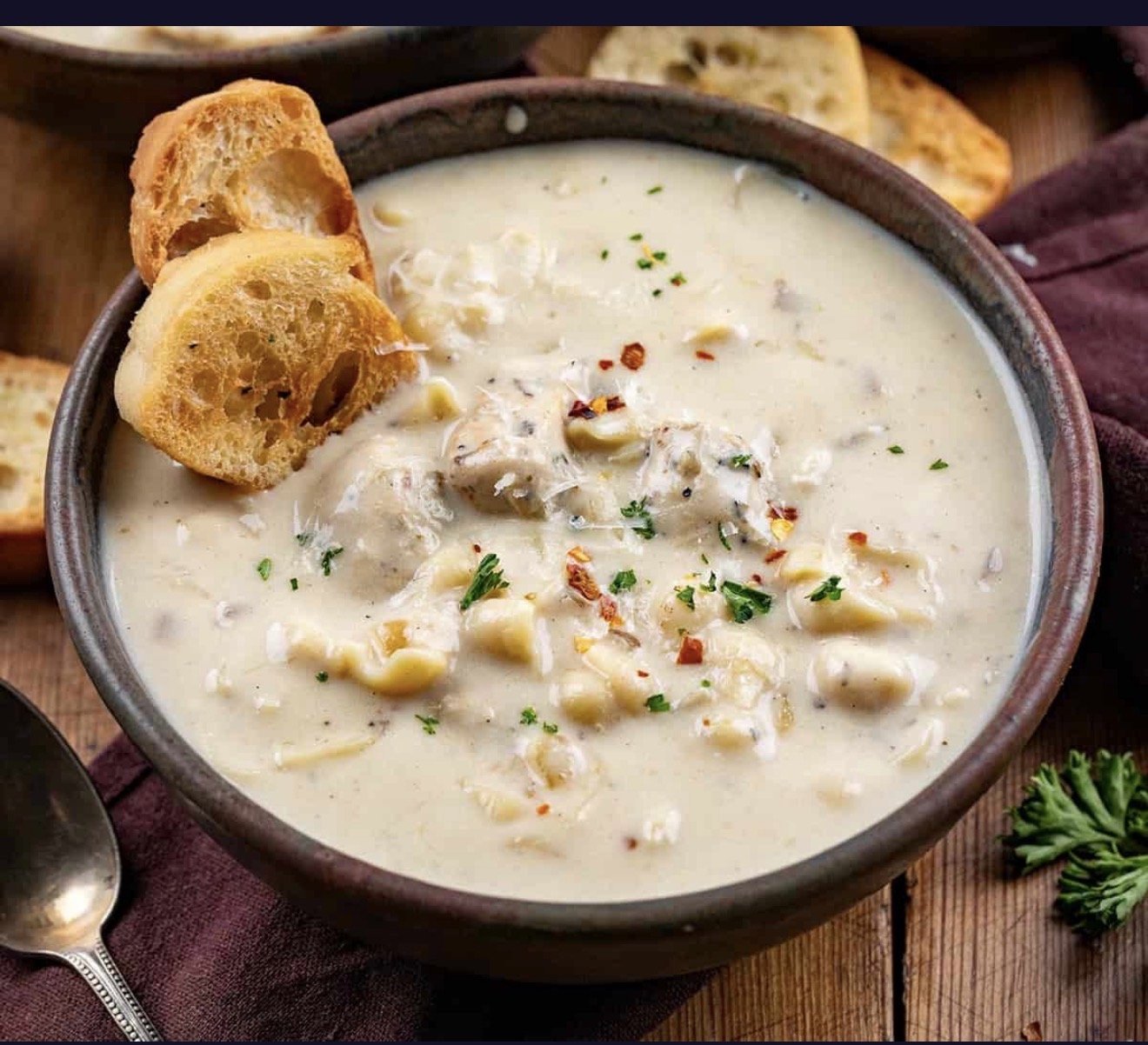 Garlic Parmesan Chicken Chowder