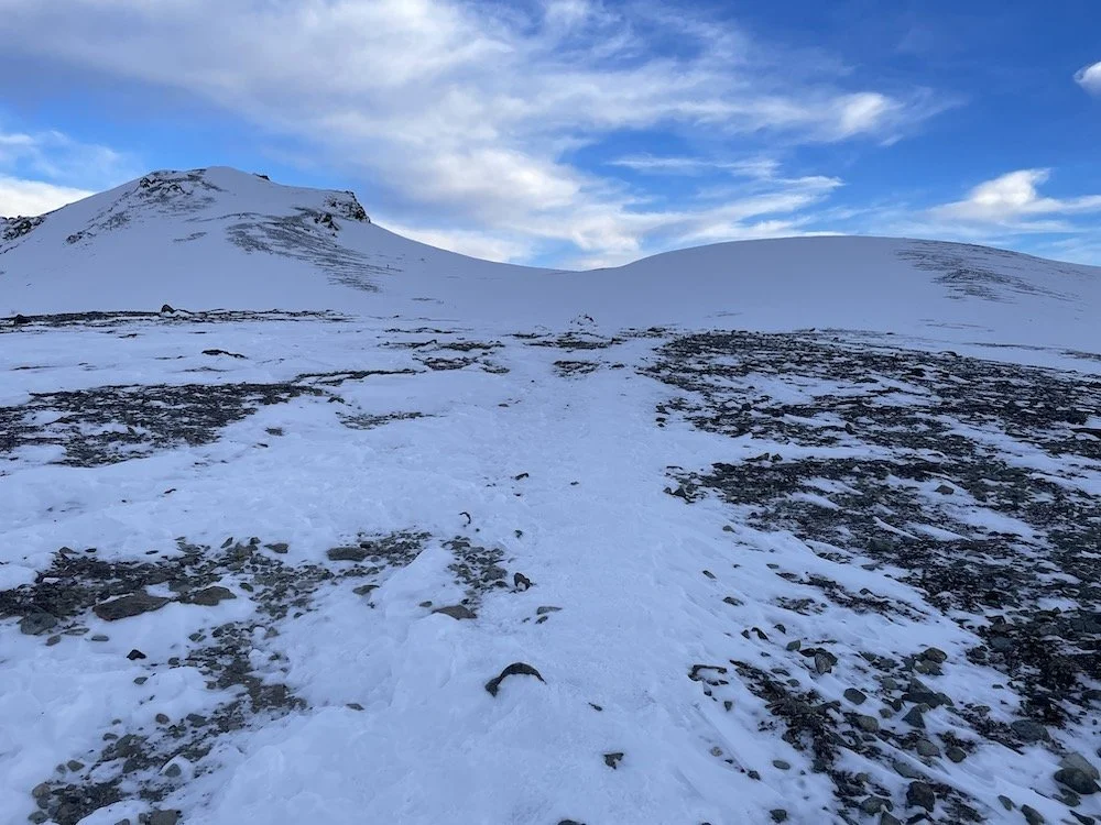 Final False Summit and views of the peak.JPG