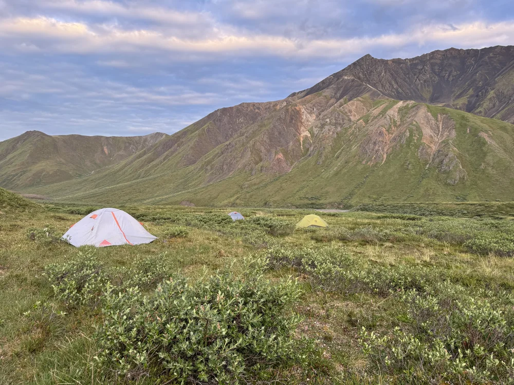 Tent camping in Wrangell St. Elias National Park