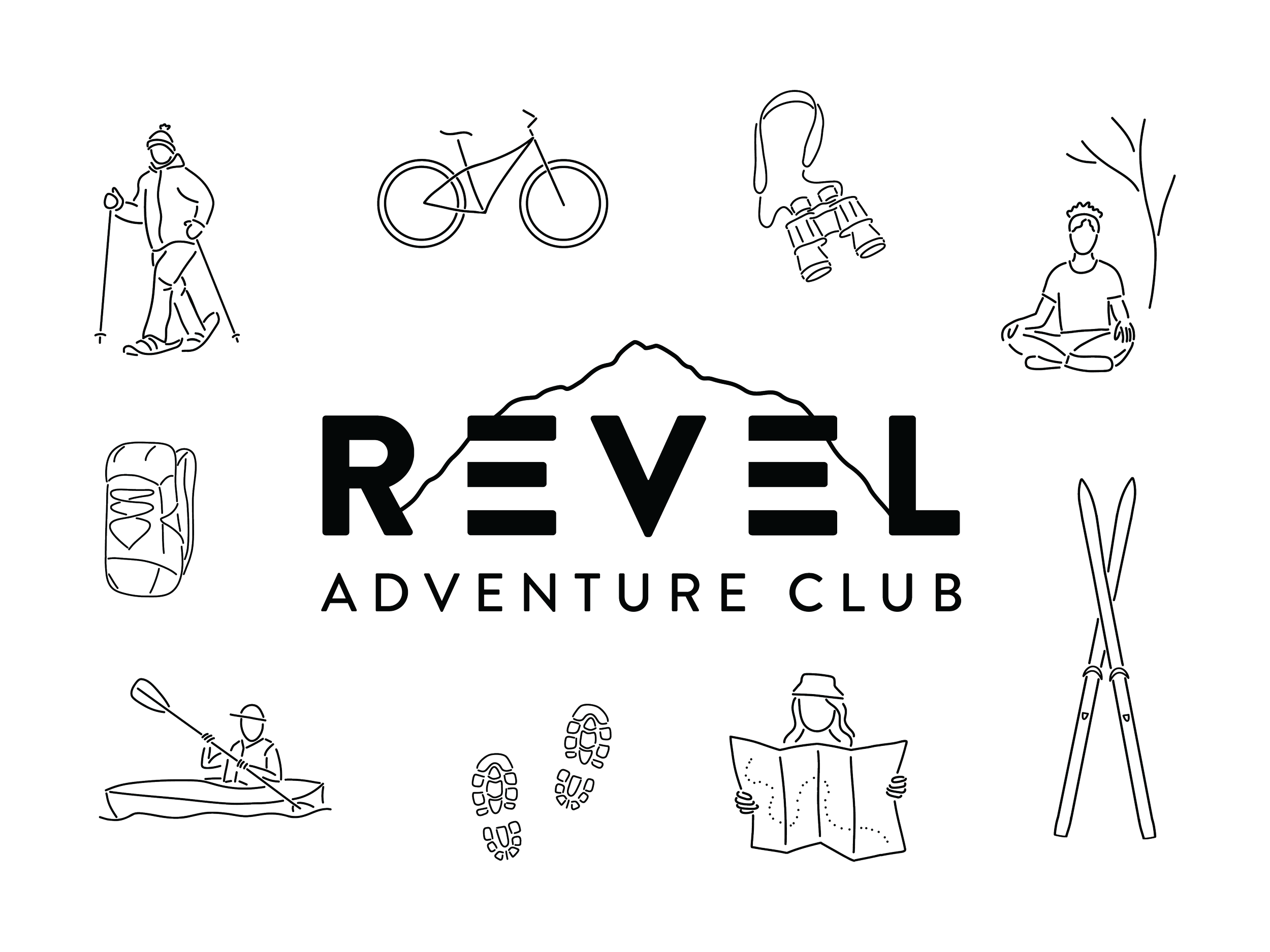 Revel Adventure Club Logo (with Icons)