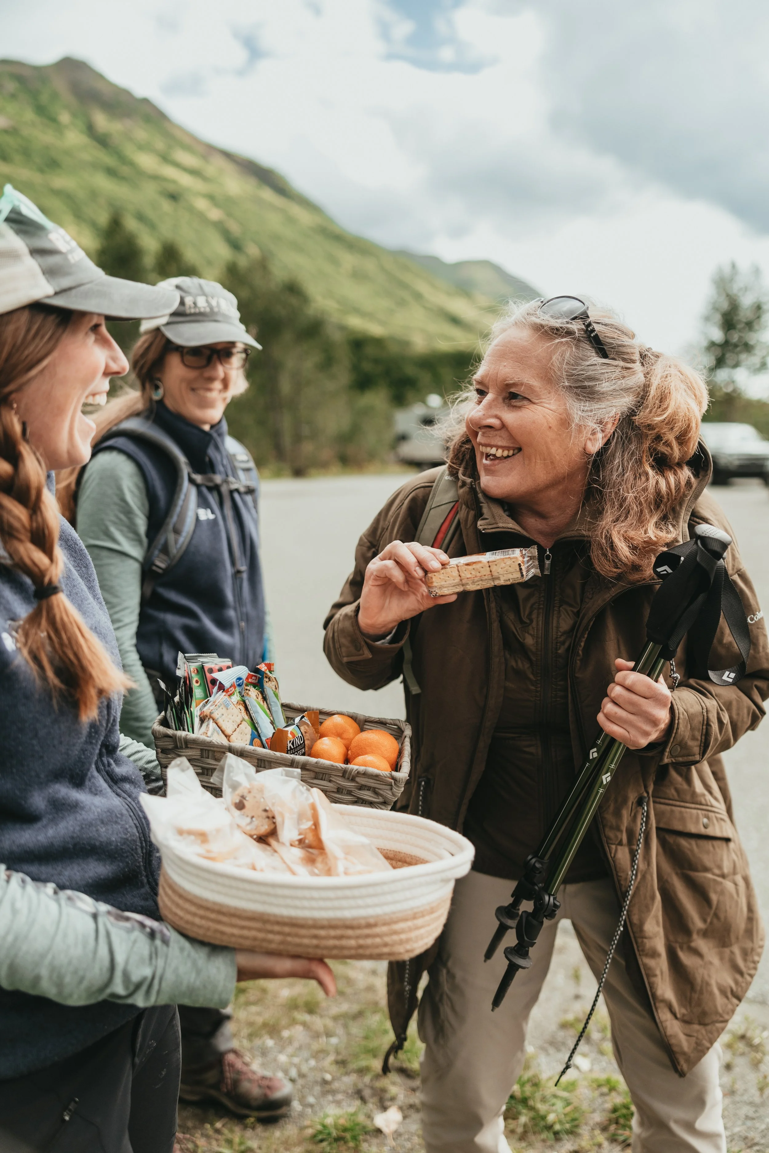 A guest grabbing a snack for the road with Revel Treks and Tours