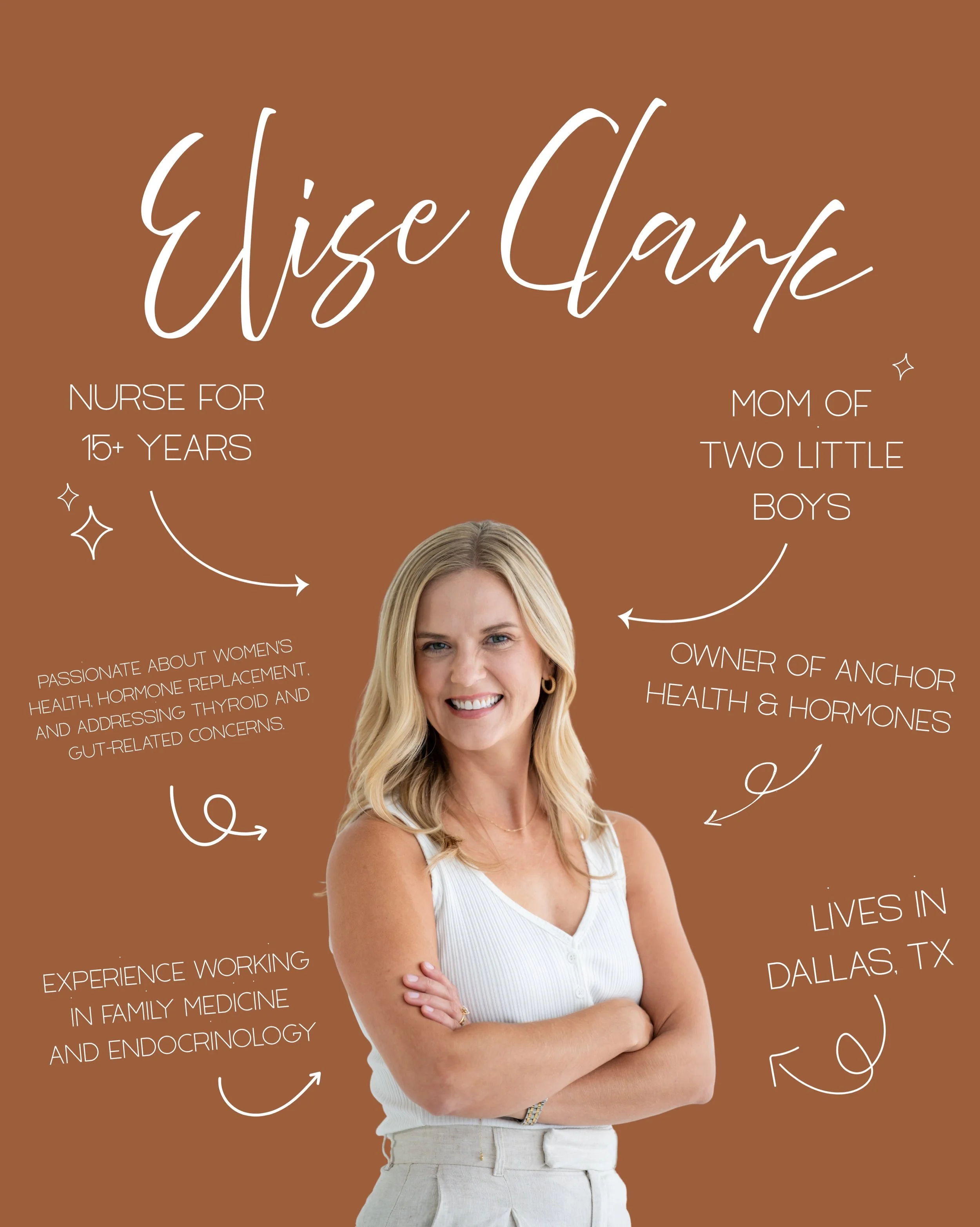 Meet The Anchor Team!

Elise built this practice around one belief: you deserve to feel truly heard, not rushed through a 10-minute appointment. Root-cause, whole-picture, personalized care is the standard here.

New here? Welcome. We&rsquo;re glad y