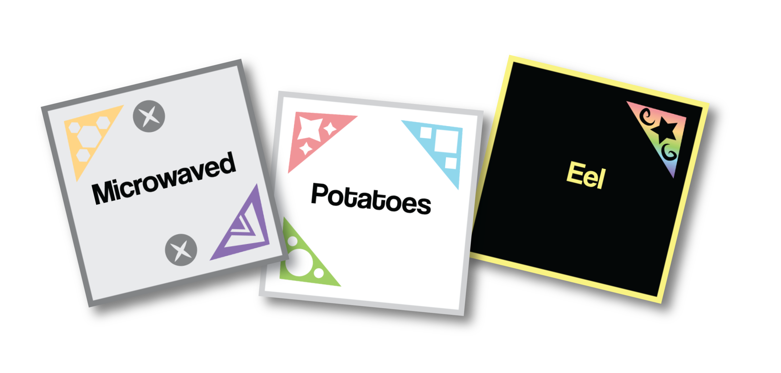 utilties (microwaved), ingredients (potatoes), secret ingredients (eel)