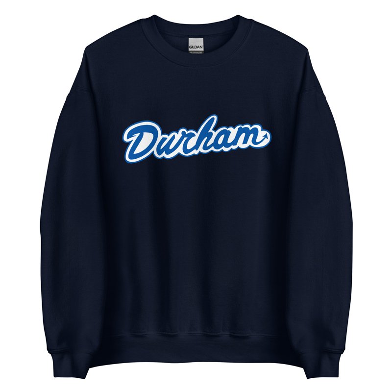 Unisex Durham Crewneck Sweatshirt in Navy Blue