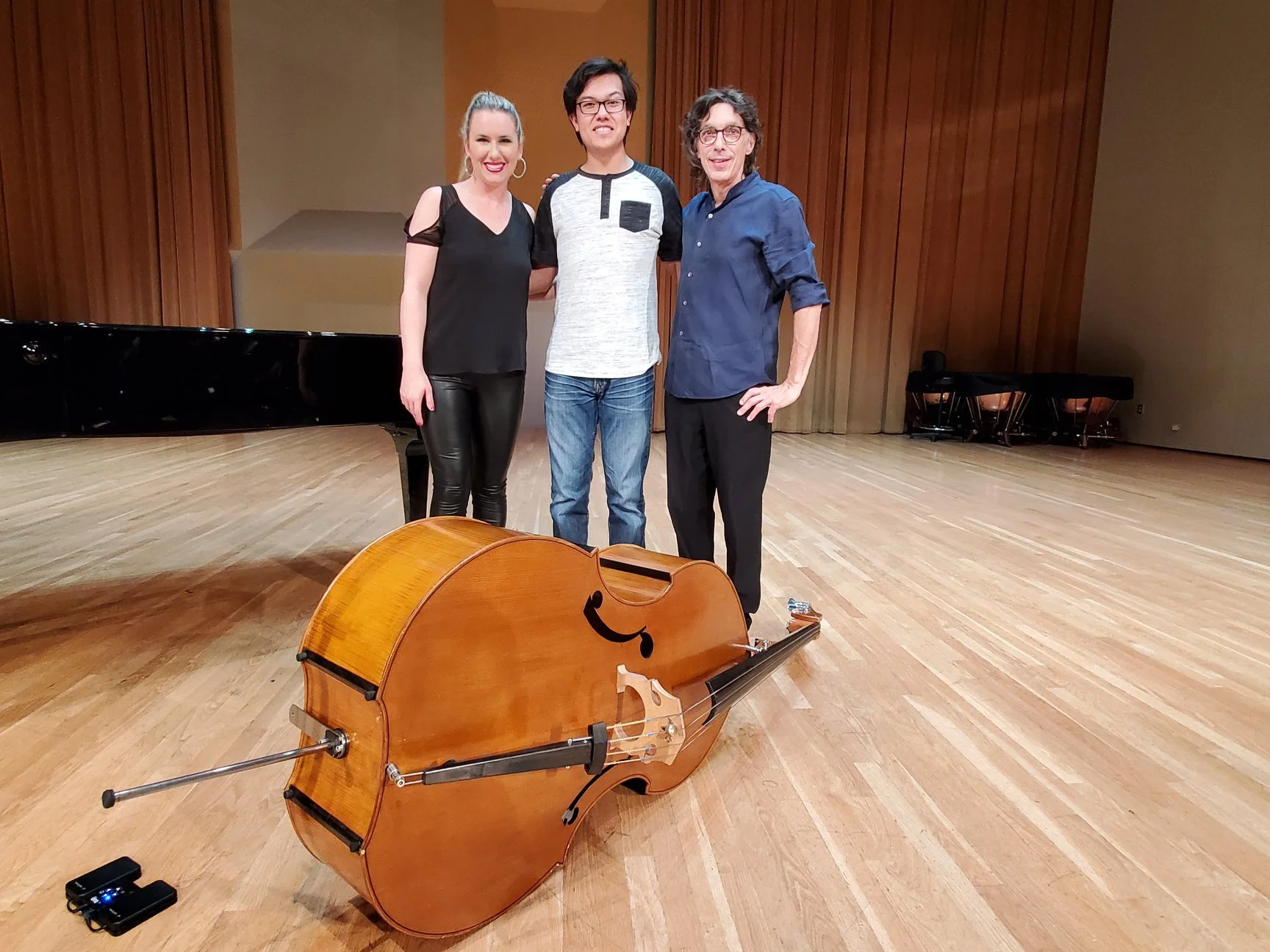After the world premiere of "lips evaporate" with Robert Black (db) and Lindsay Garritson (pf)