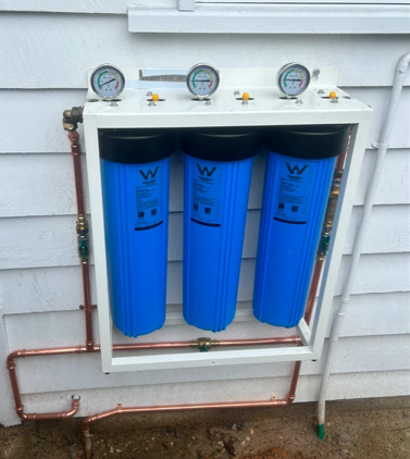 A recent installation of a Vortex-Pro III Whole Home Water Filtration System at a client’s home in Alderley. The system is neatly fitted to the main water supply, ensuring clean, filtered water for the entire house. The installation provides the clie