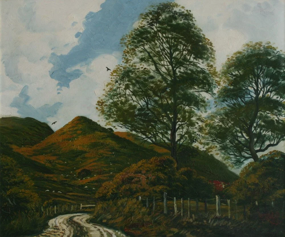 Country Road Otaki Forks, oil on board, signed Leonard Mitchell 1959, 50cm x 60cm. SOLD 2018 for $6,500.