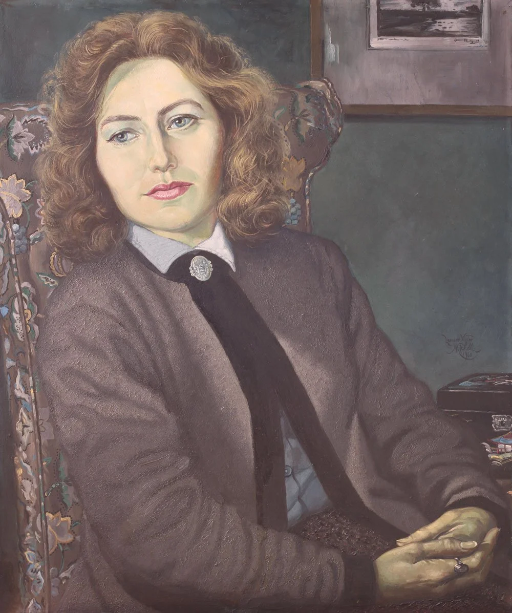 La Femme de L'Artiste, oil on board, 60cm x 50cm, signed Leonard Victor Mitchell, 1960. Mitchell Family collection.