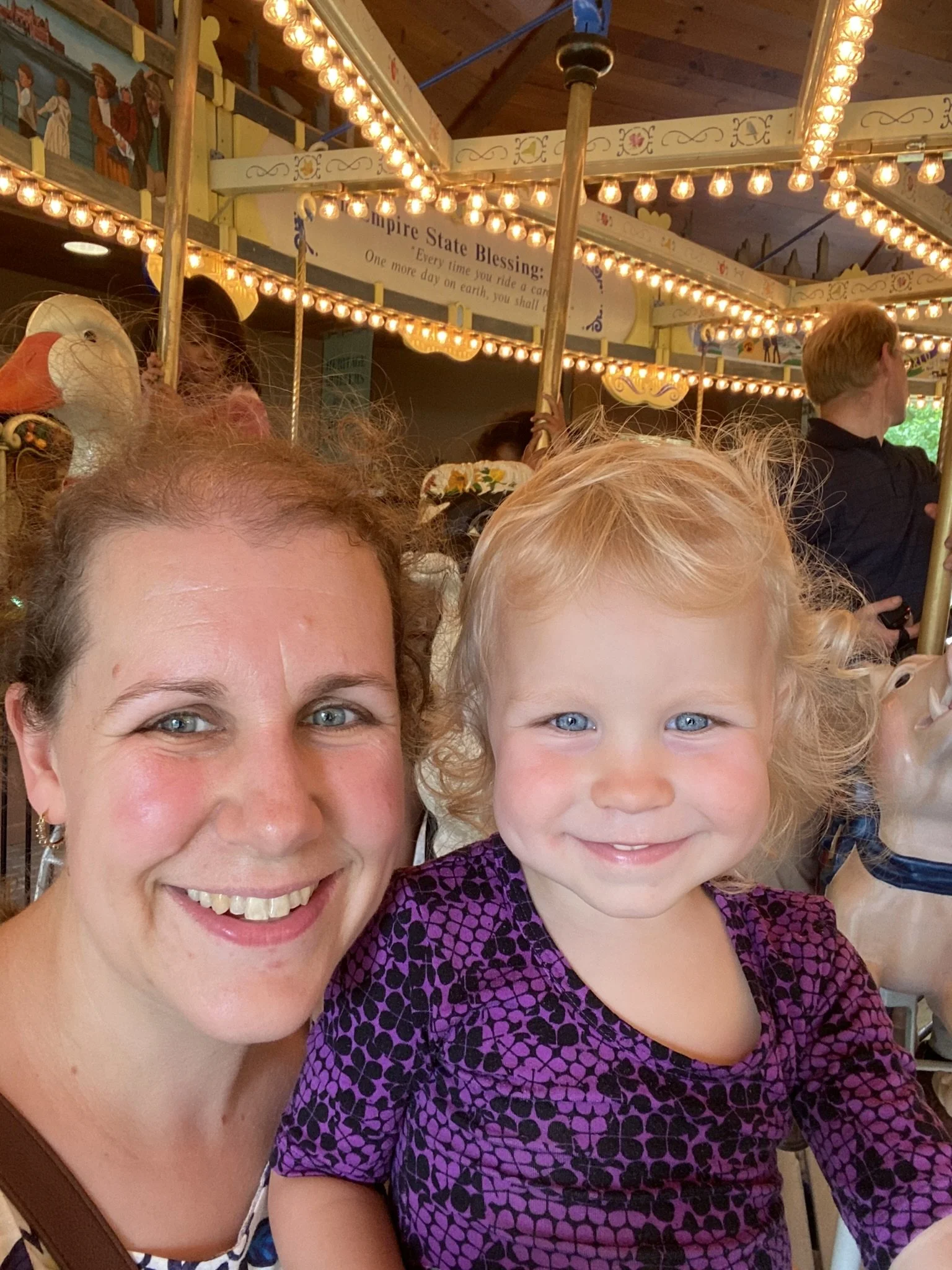 middle age mother with her toddler daughter