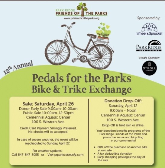 Pedals for the Parks Bike and Trike Donation Drop-Off