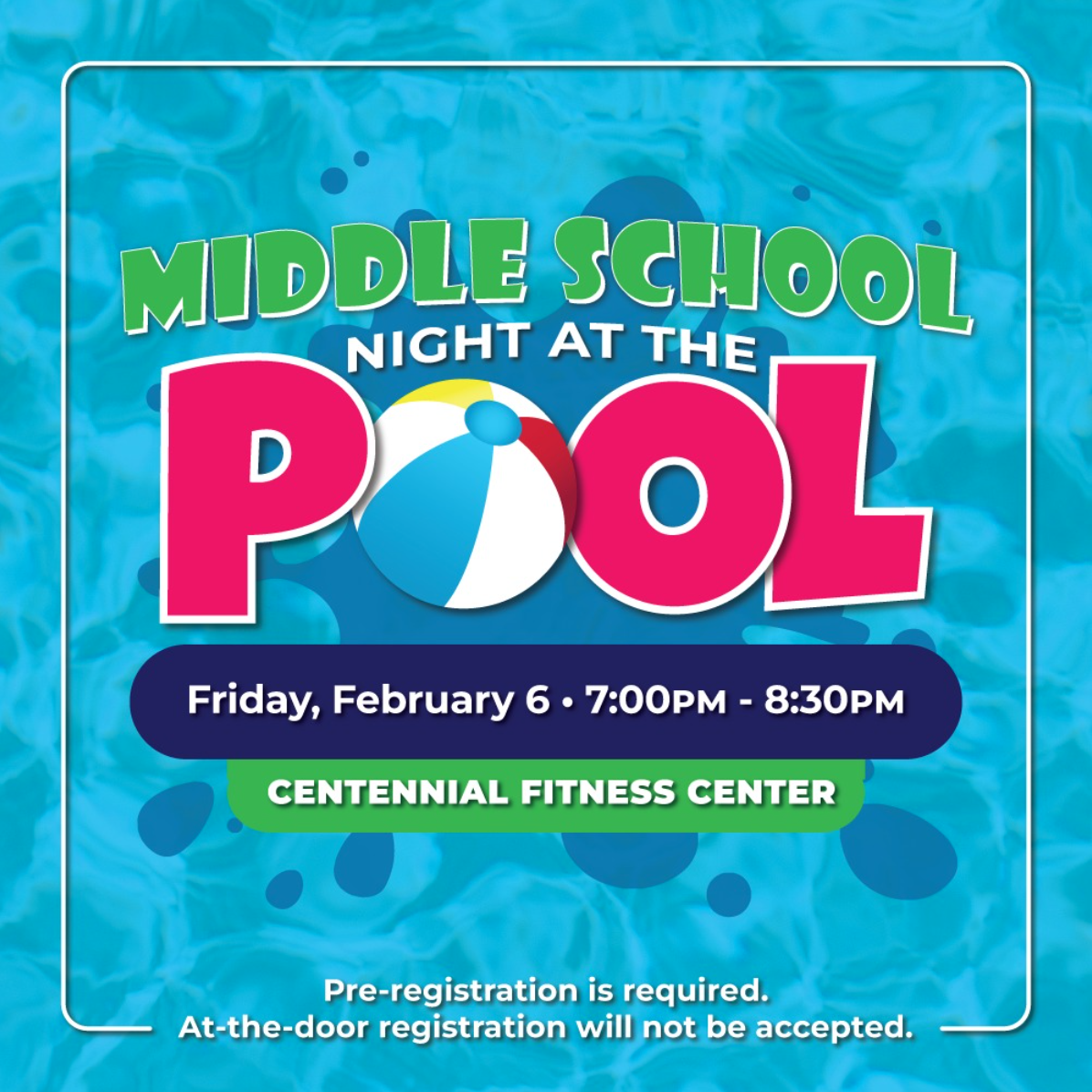 Middle School Night at the Pool