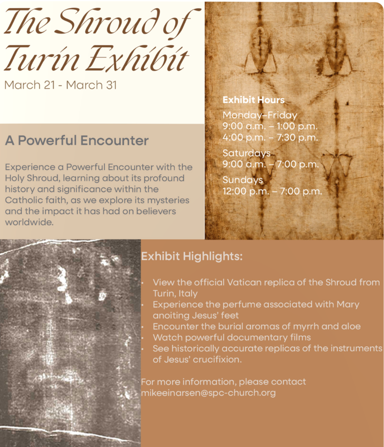 The Shroud of  Turin Exhibit 