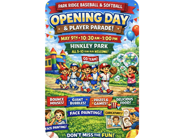 Park Ridge Baseball and Softball Opening Day