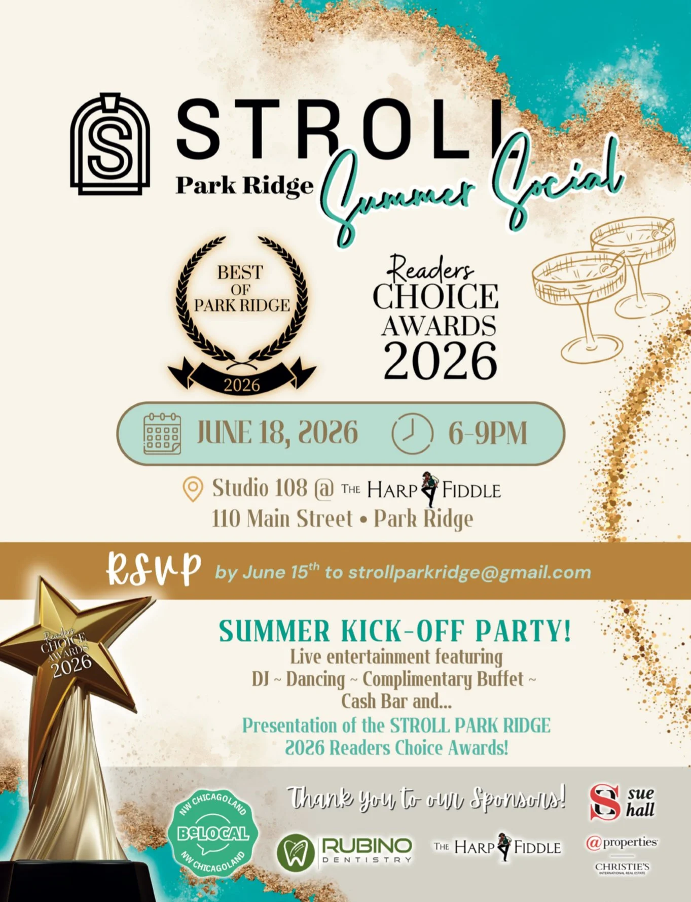 Stroll Summer Social & Best of Park Ridge 2026 Readers Choice Awards Celebration