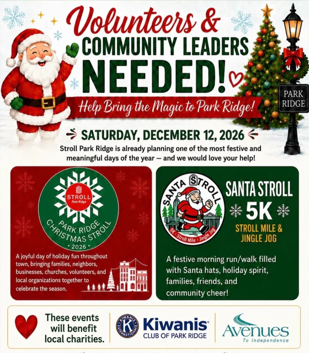 ☀️ Summer may be just beginning&hellip; but Santa&rsquo;s helpers are already busy behind the scenes! 🎅🎄

We&rsquo;re planning and preparing for a magical day in Park Ridge on Saturday, December 12, 2026 &mdash; featuring the Santa Stroll 5K, Strol