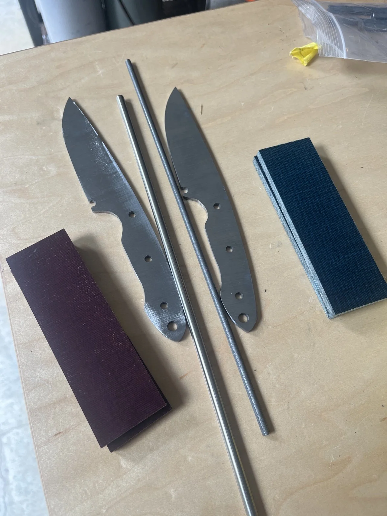 Knife blanks and handle materials