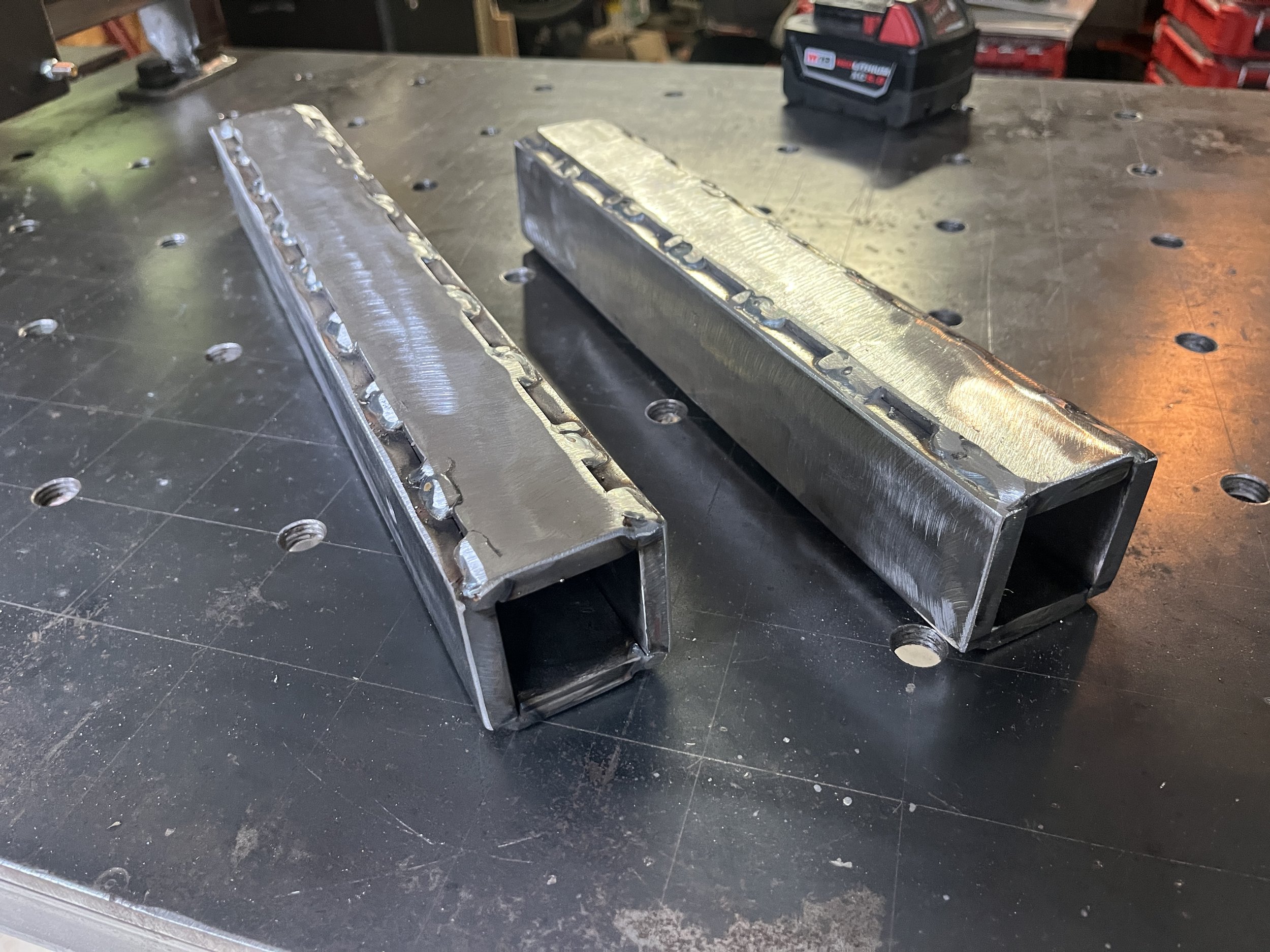 The tubes are made from bar stock to provide close tolerances and better precision.