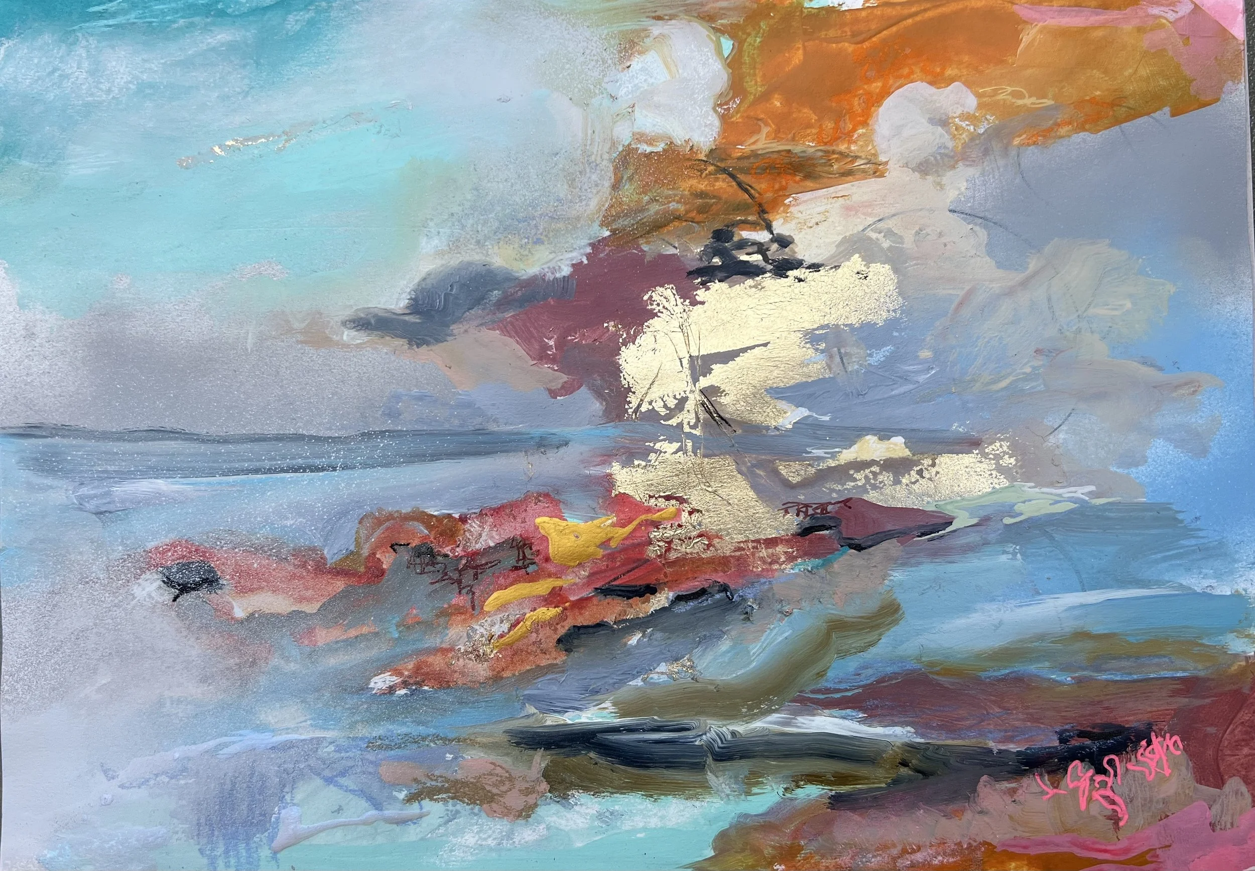 Repose - A3 acrylic on paper. $250