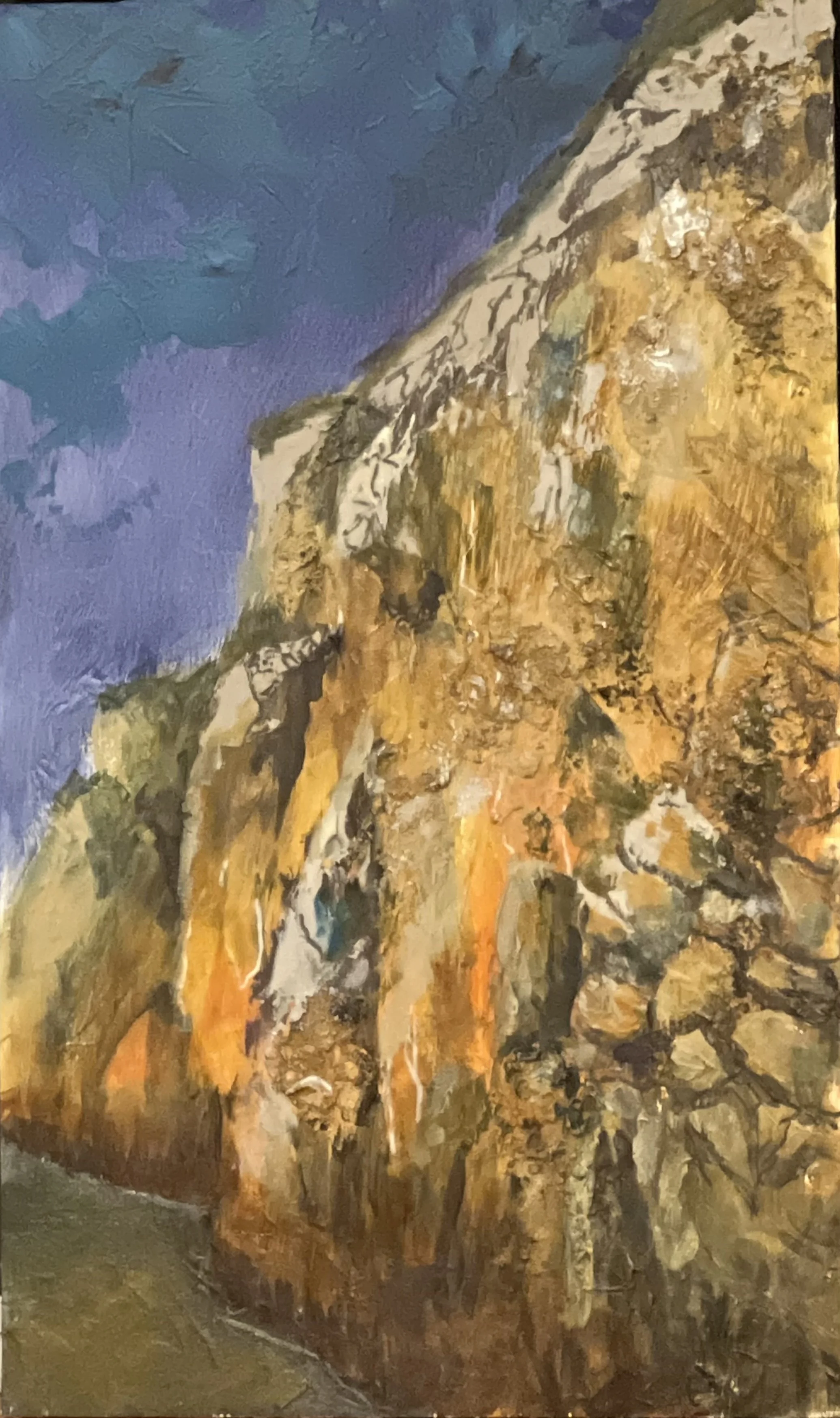 Erosion 2 - acrylic and clay 26x 20, $350