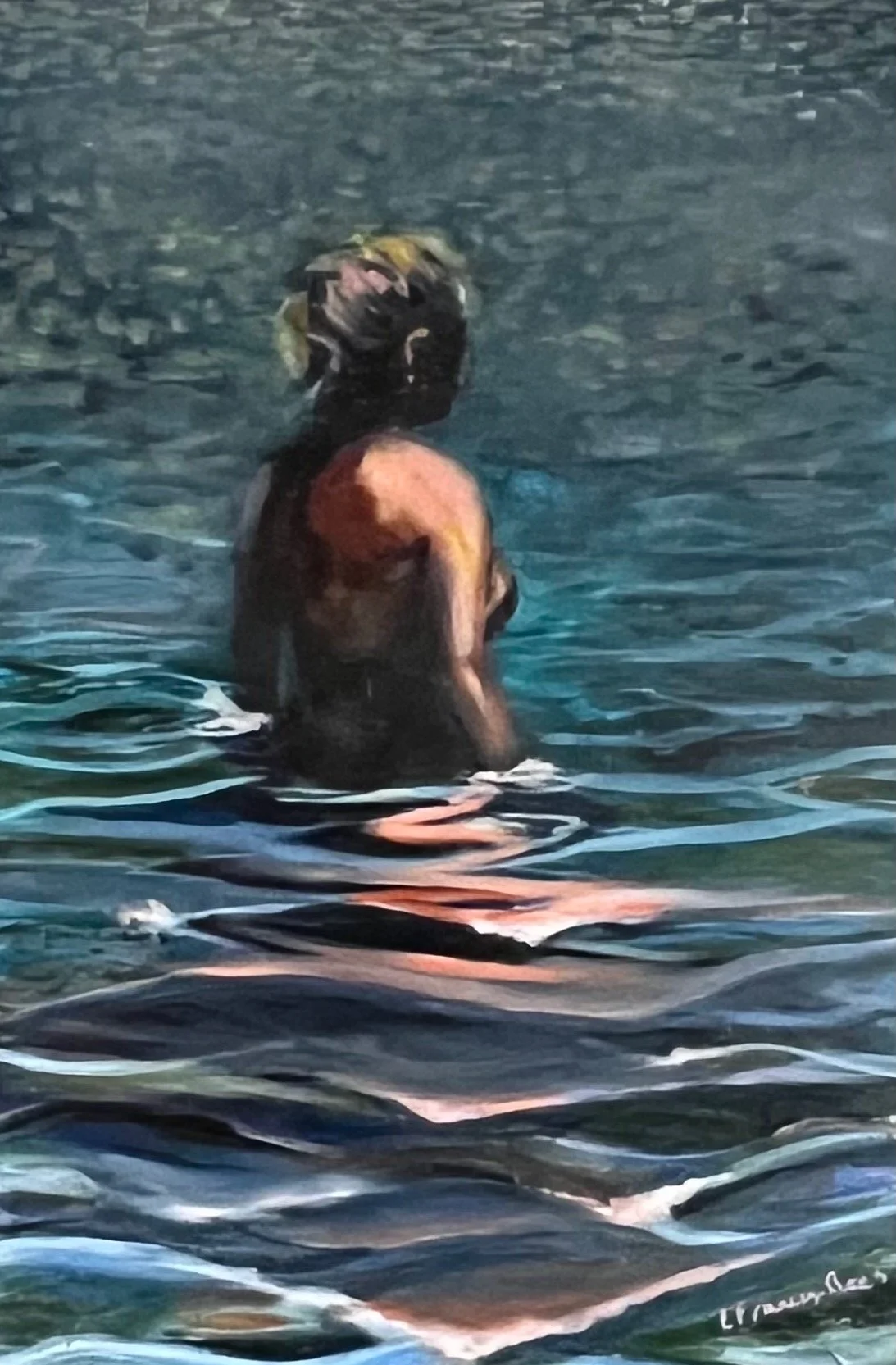 "Lifeline #1" - mixed media and oil on gallery wrapped canvas, 30" x 20," $450