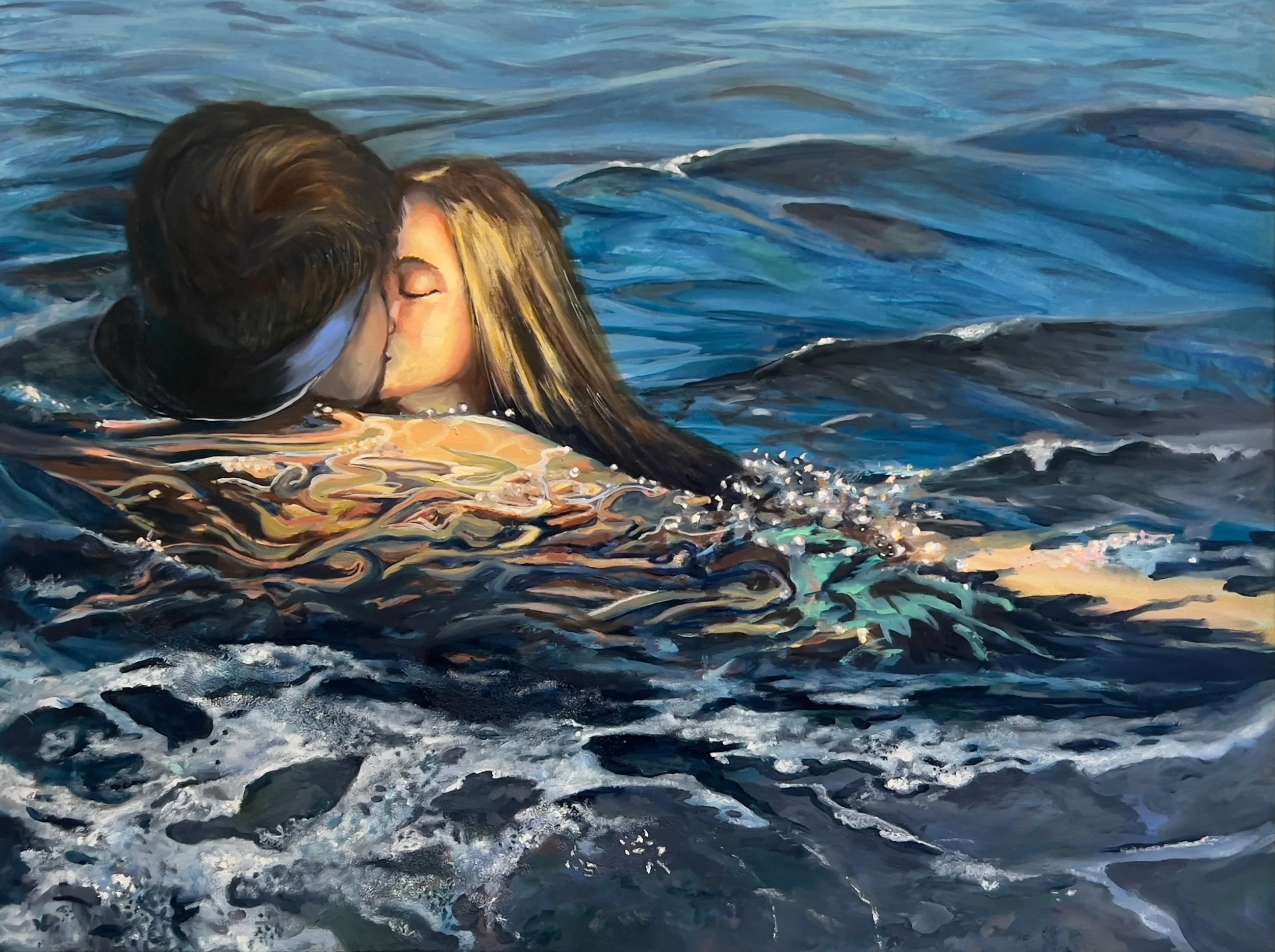 Swept Away - Mixed Media on canvas, 40x30" $900