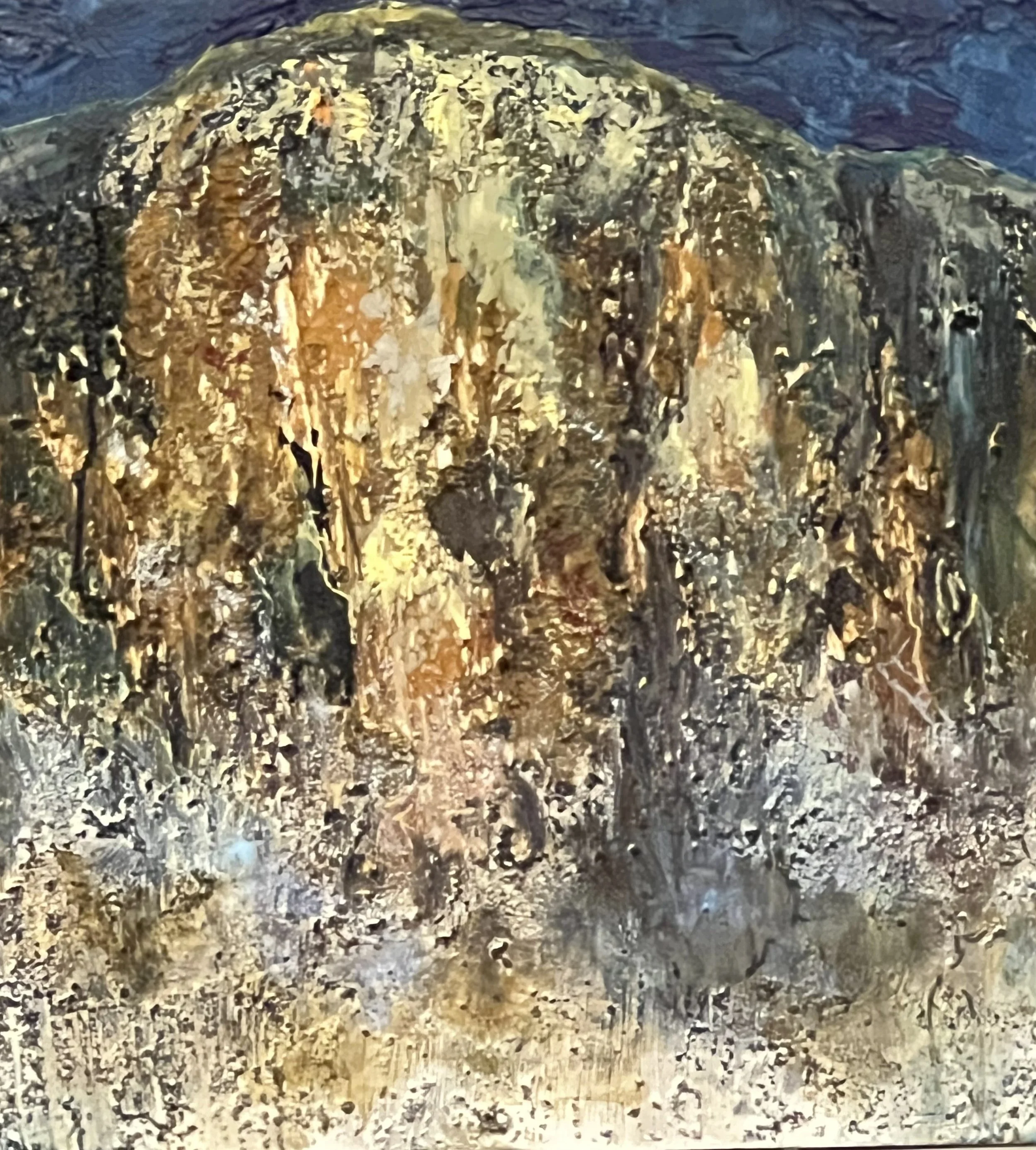 Erosion 1, Acrylic and clay, 20x20 $350