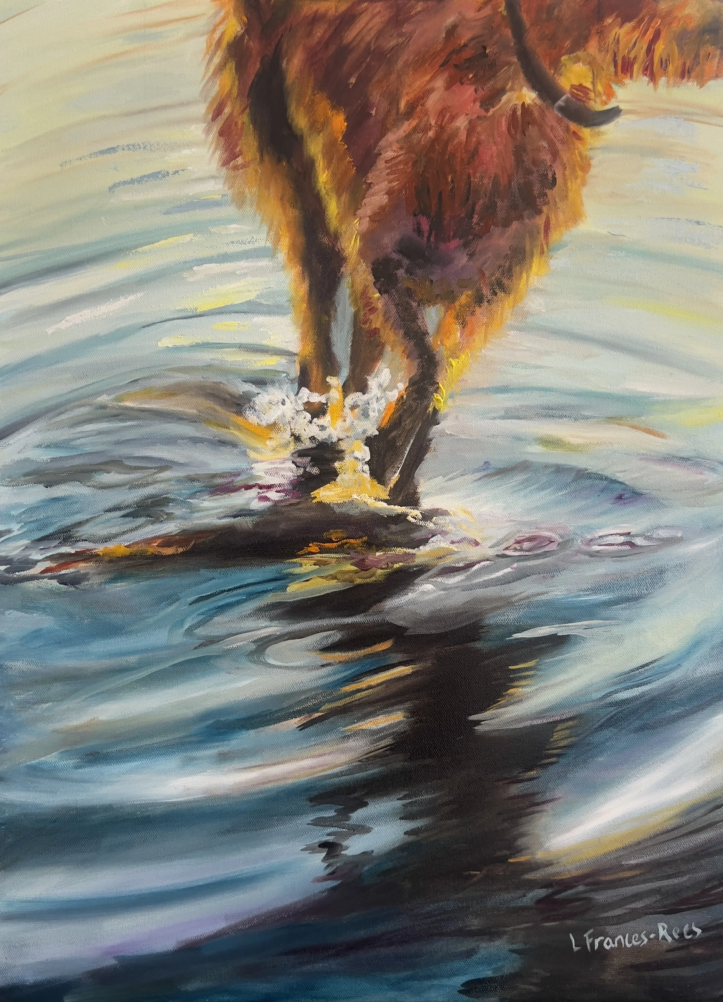 "Ancestral Current," 24x18" oil on gallery wrapped canvas. $950